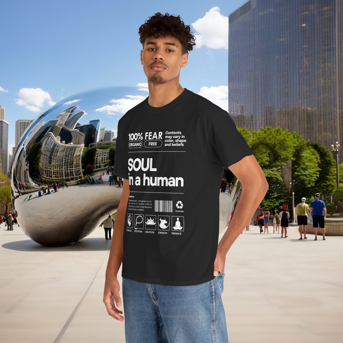 🜂 SOUL IN A HUMAN — The Human Blueprint Tee (Menaste Edition)