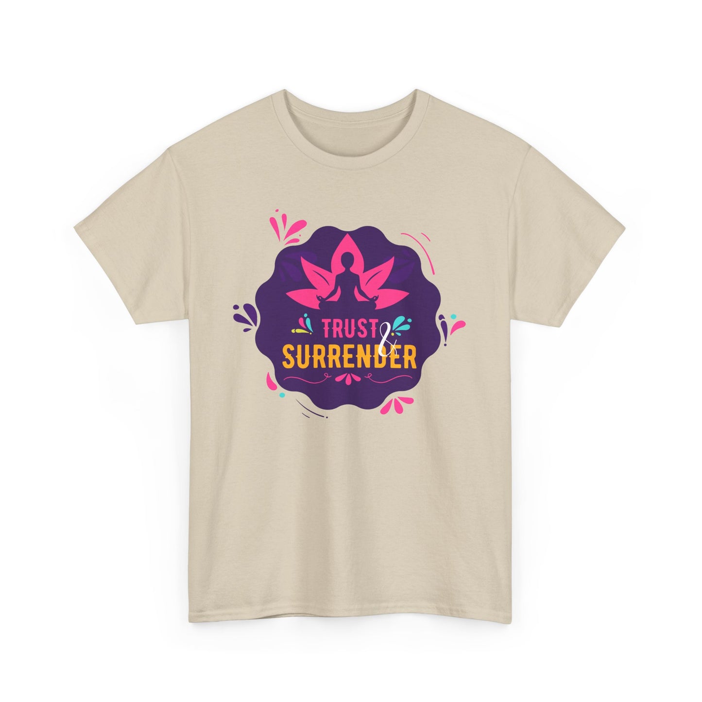 🌸Lotus Flow Heavy Cotton Tee - "Trust & Surrender" - Align