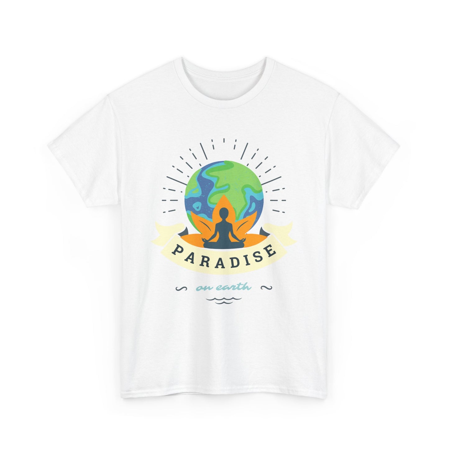 🌍Paradise Within Heavy Cotton Tee - Earth Meets Enlightenment