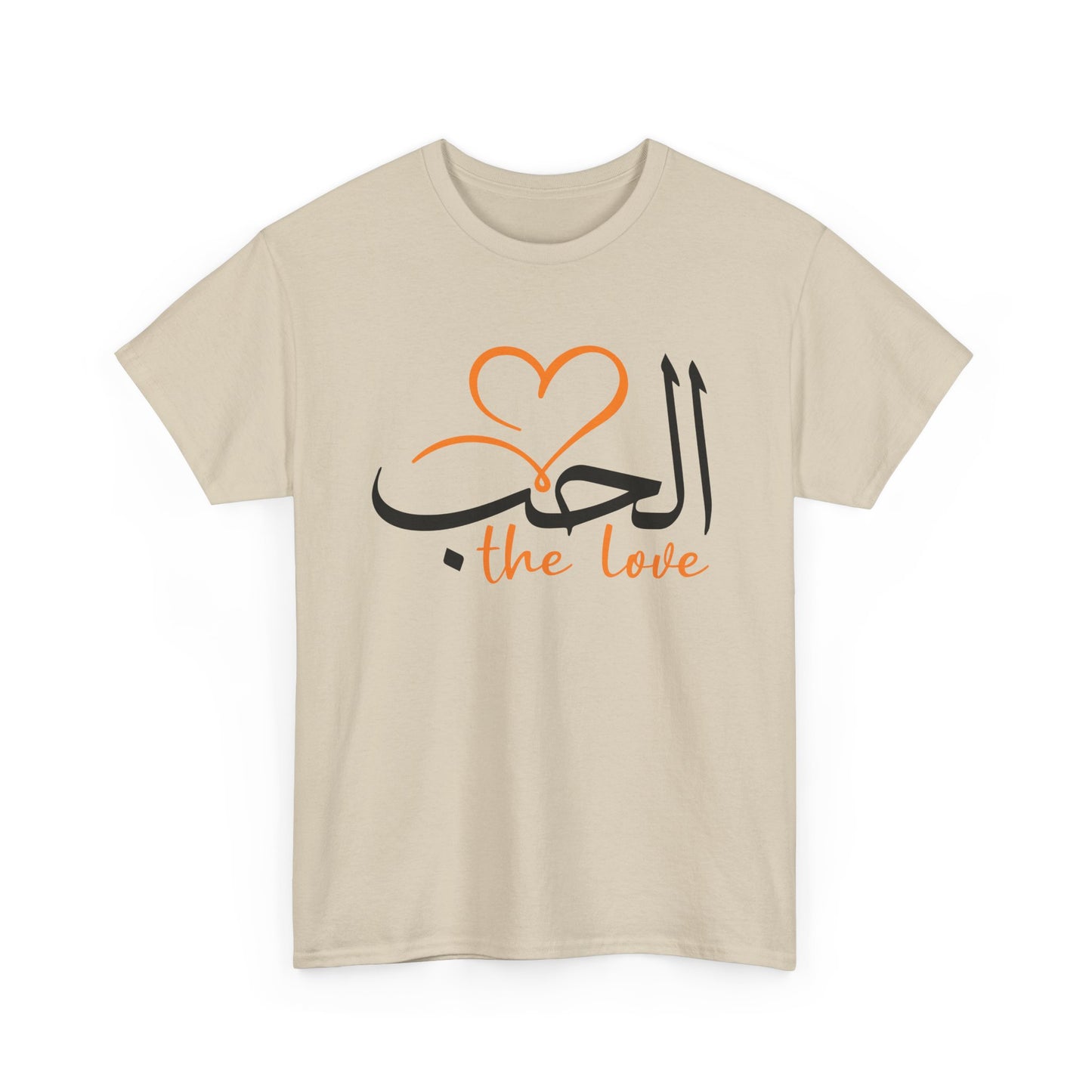 💖"The Love" Heavy Cotton Tee - Calligraphy Edition with Heart Accent