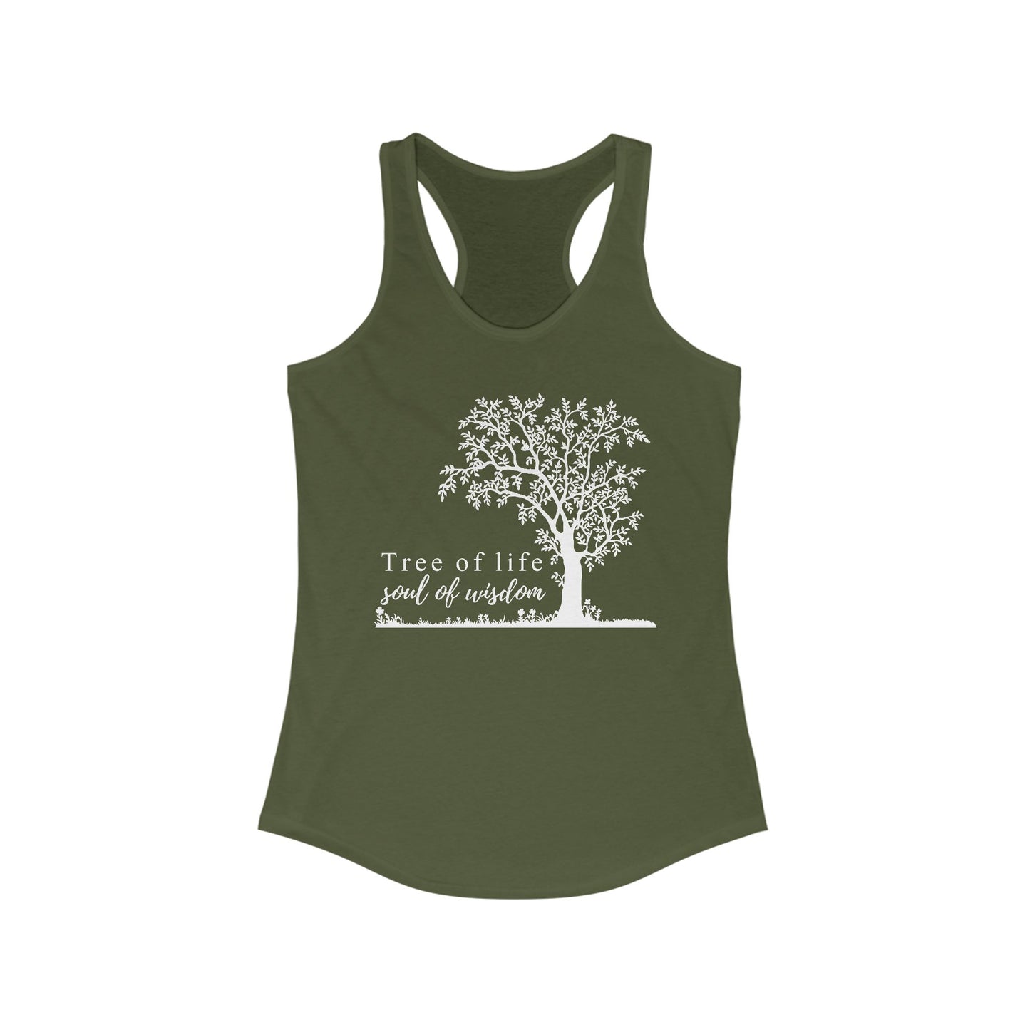 Tree of Life "Soul of Wisdom" Racerback Tank - Inspirational Activewear for Women