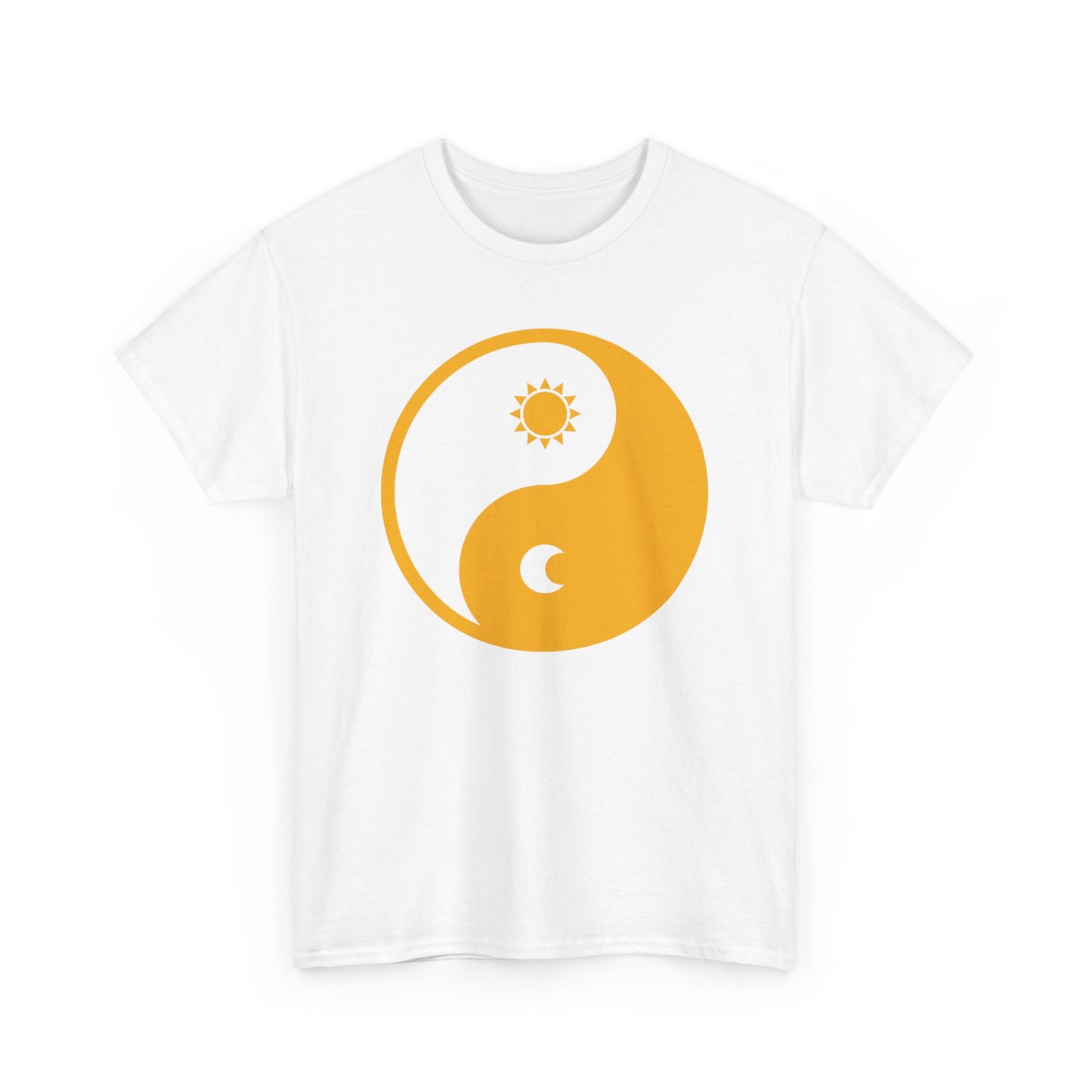 🌞🌜YinYang Solar Lunar Heavy Cotton Tee - Harmony in Balance