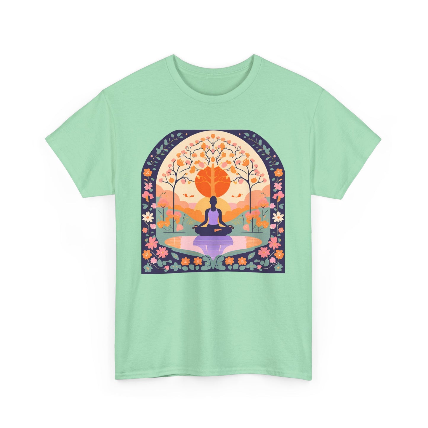 Zen Garden Meditations Heavy Cotton Tee - Nature’s Tranquility Awaits