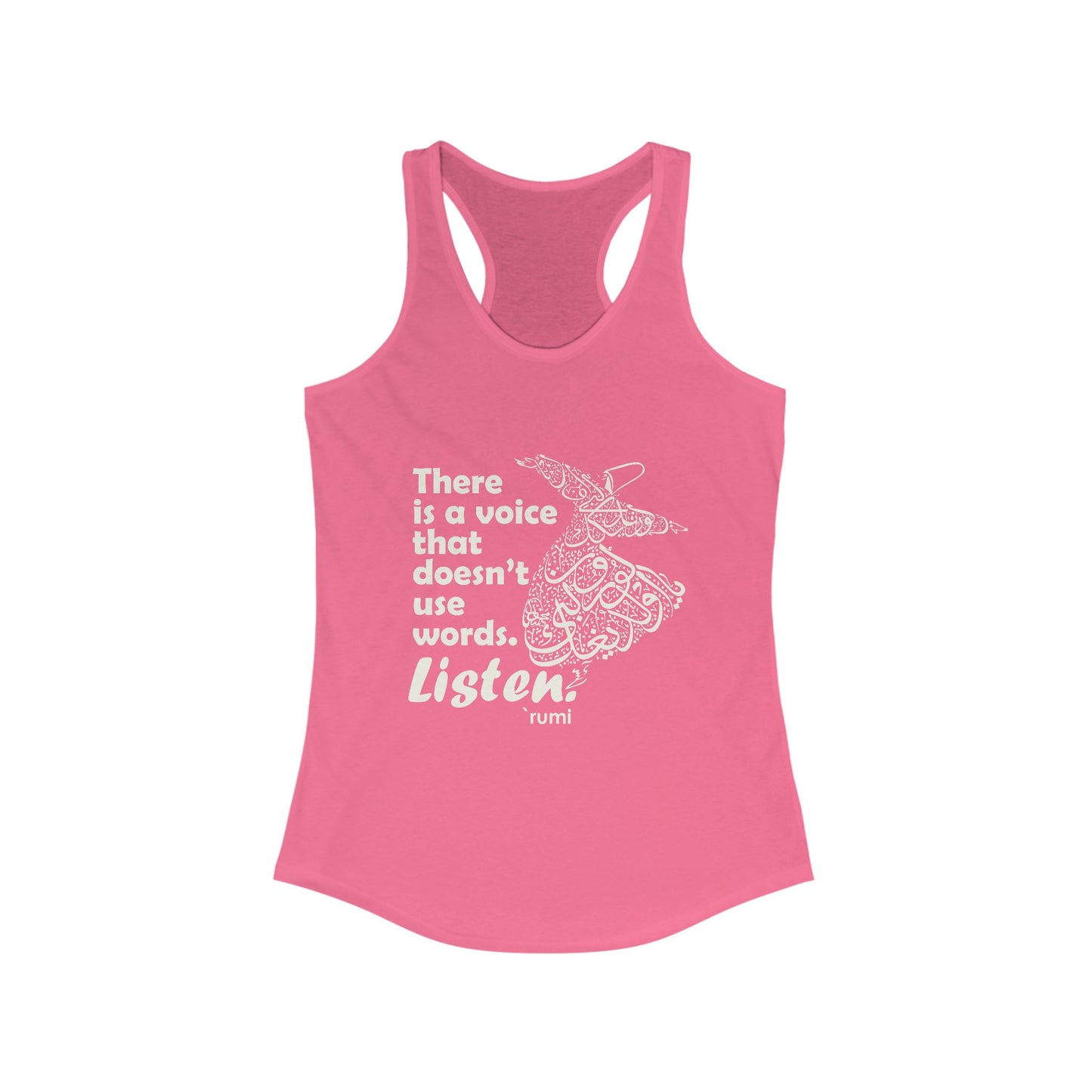 “Listen” Whirling Dervish Racerback Tank - Inspired by Rumi’s Silent Wisdom
