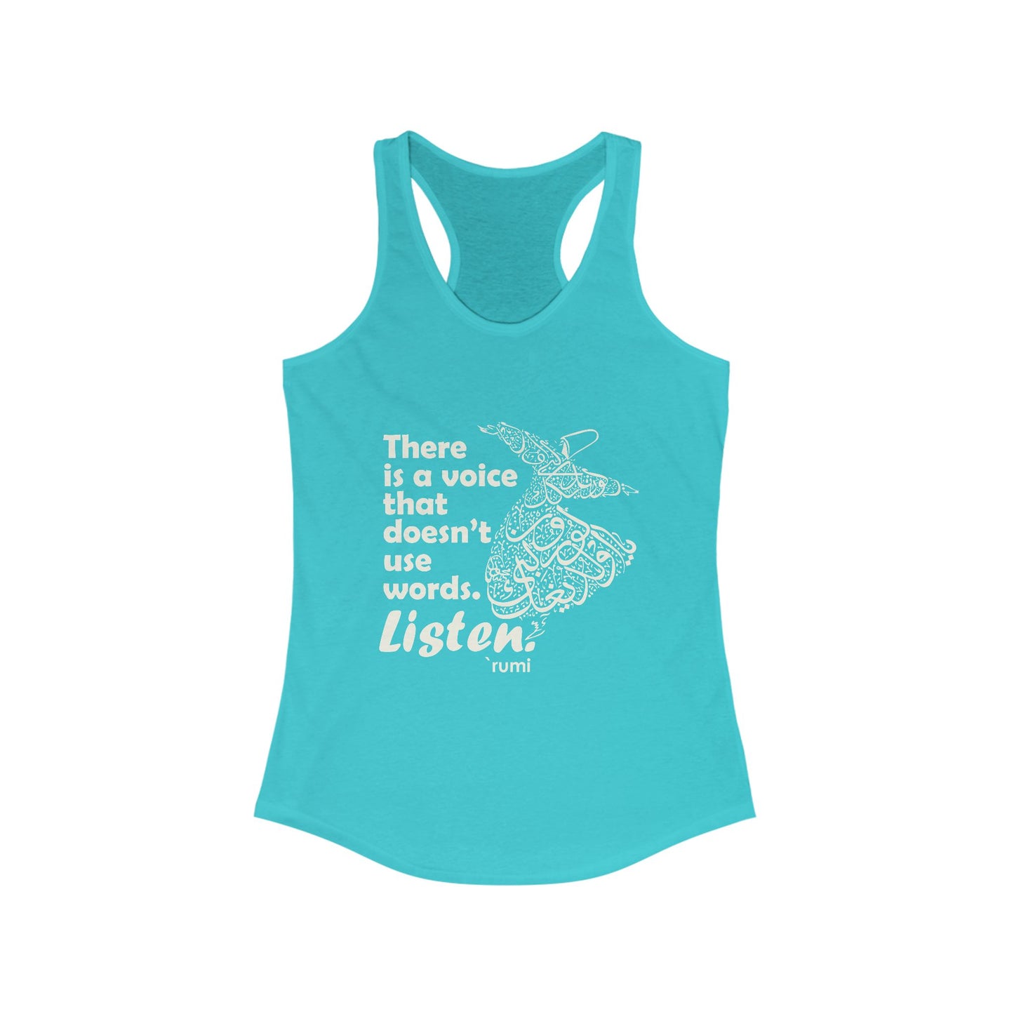 “Listen” Whirling Dervish Racerback Tank - Inspired by Rumi’s Silent Wisdom