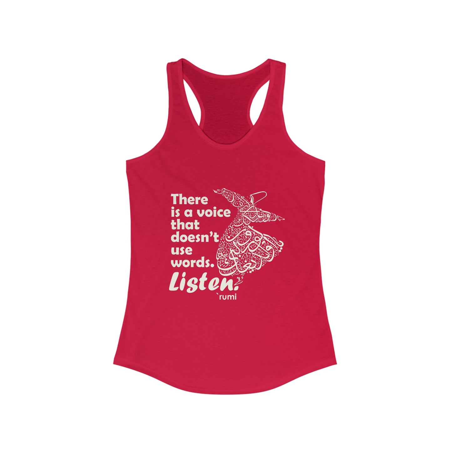 “Listen” Whirling Dervish Racerback Tank - Inspired by Rumi’s Silent Wisdom