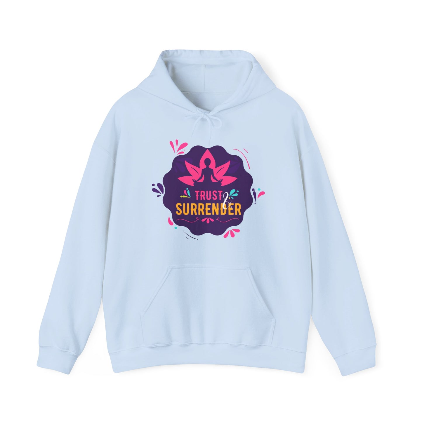 Lotus Flow “Trust & Surrender” Hoodie – Meditative Comfort with Sacred Intention 🌸🧘‍♀️✨