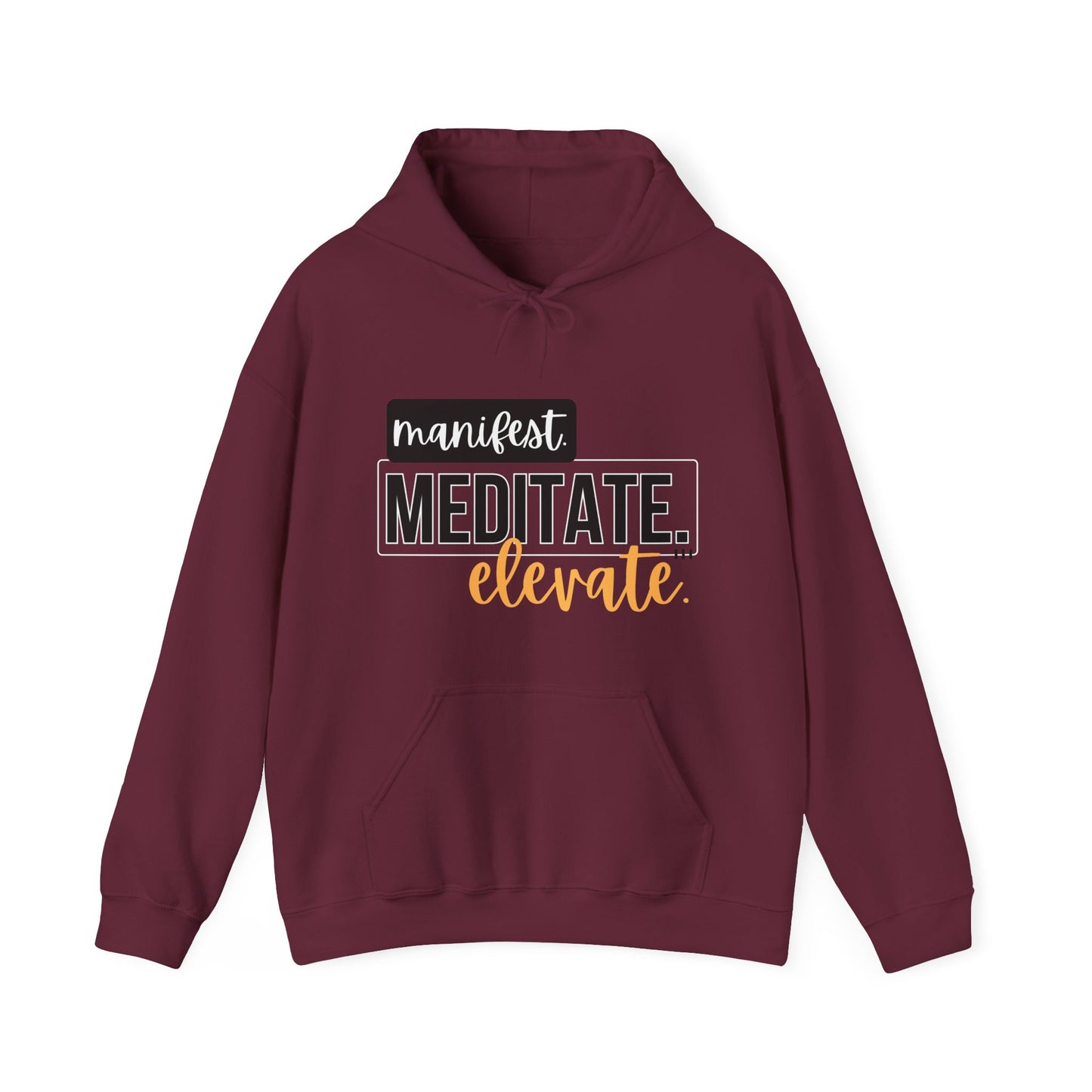 ✨Manifest. Meditate. Elevate. Hoodie – A Wearable Mantra for Mindful Living🌿