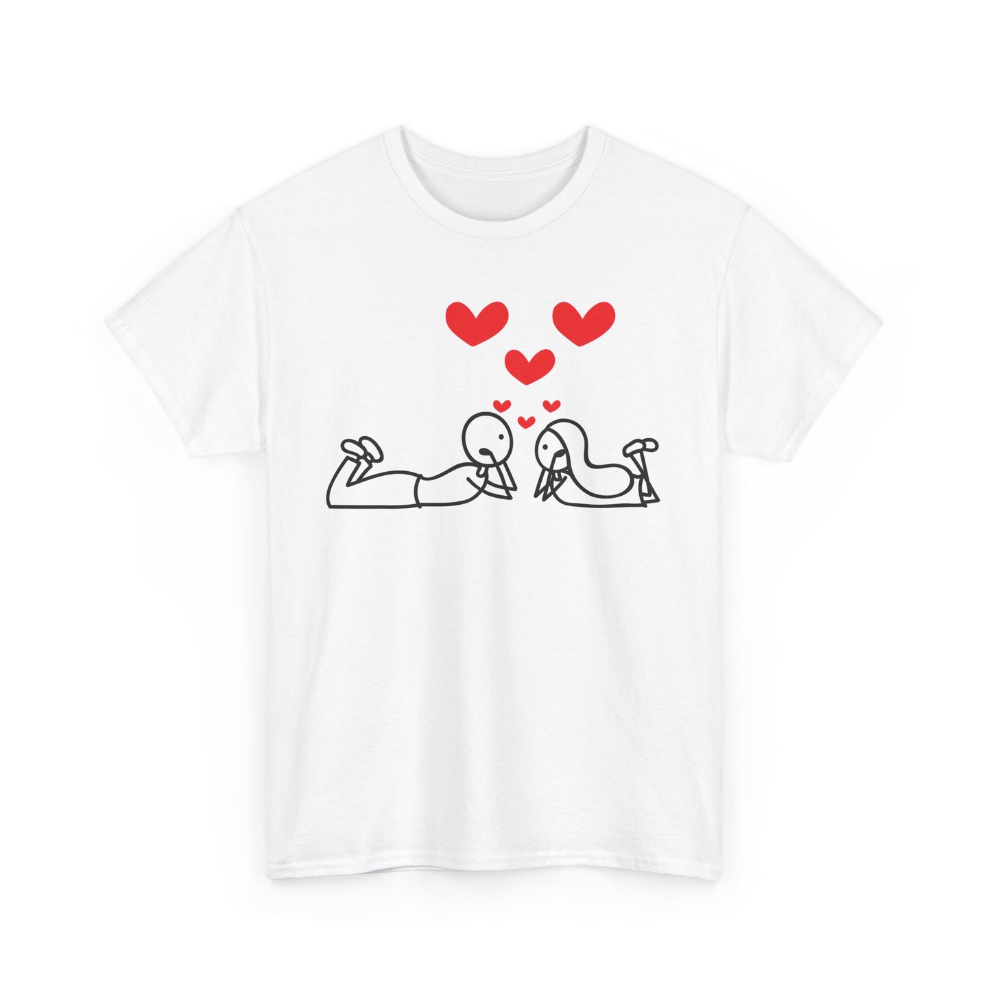 💖Love Connection Heavy Cotton Tee - Sweet Simplicity, Big Heart