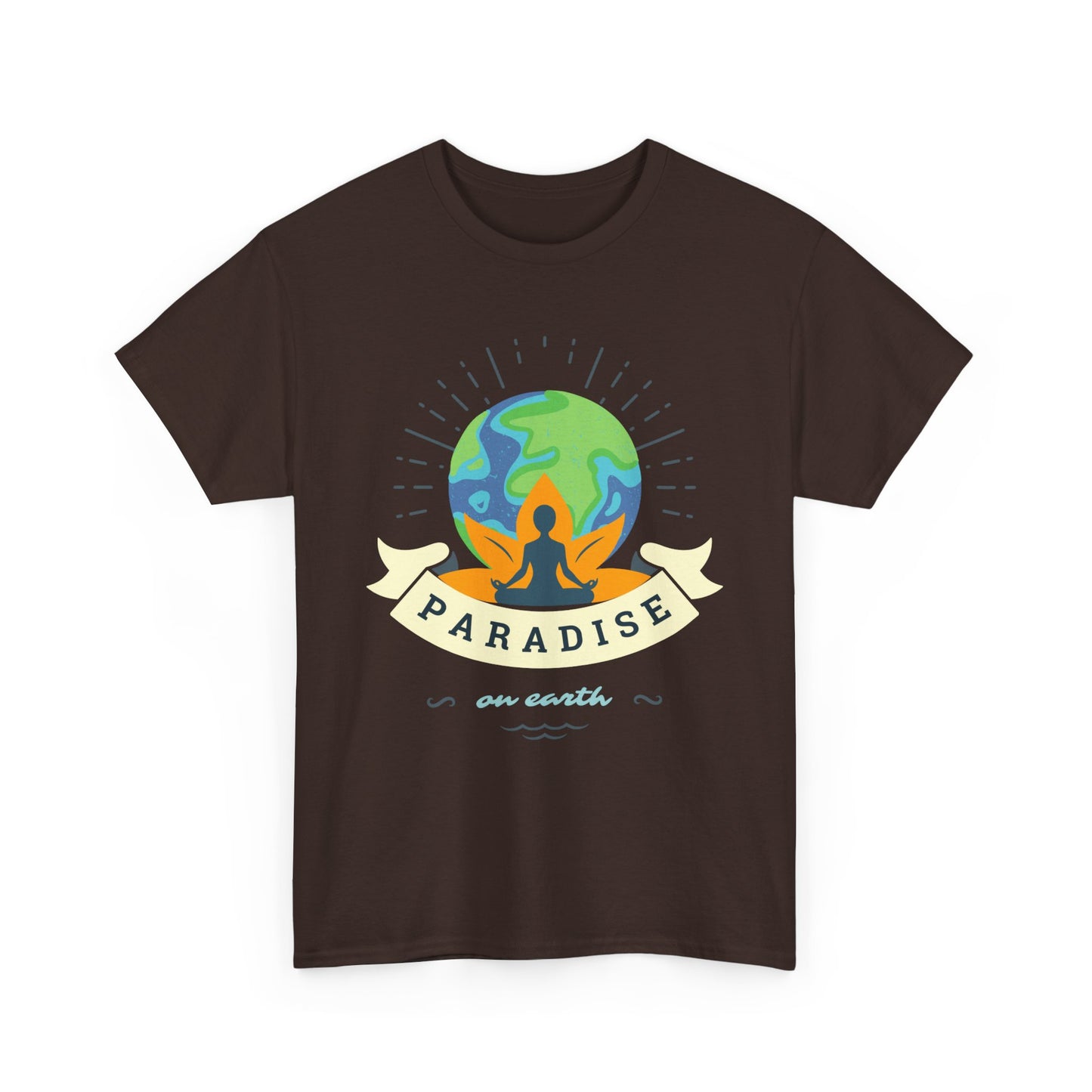 🌍Paradise Within Heavy Cotton Tee - Earth Meets Enlightenment