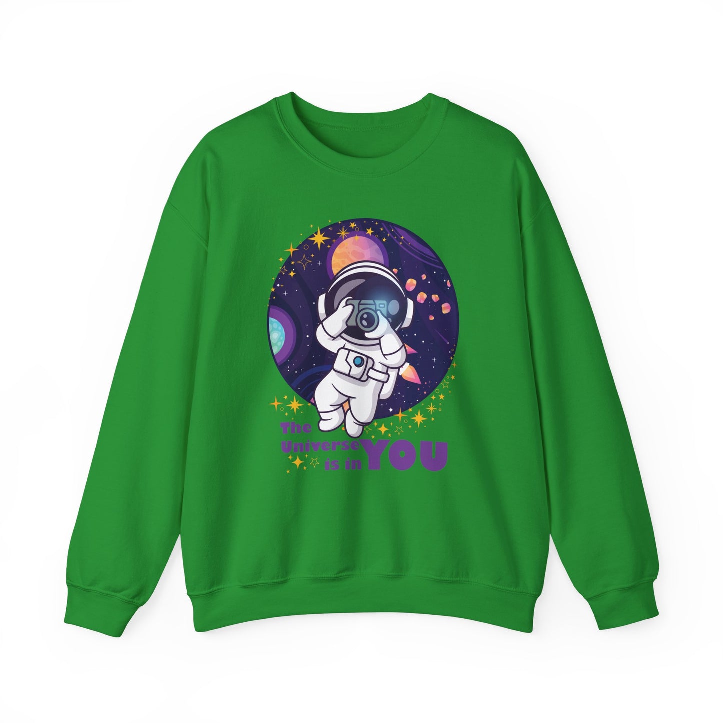 🌌"The Universe Is In YOU" Cosmic Camera📷 Crewneck Sweatshirt