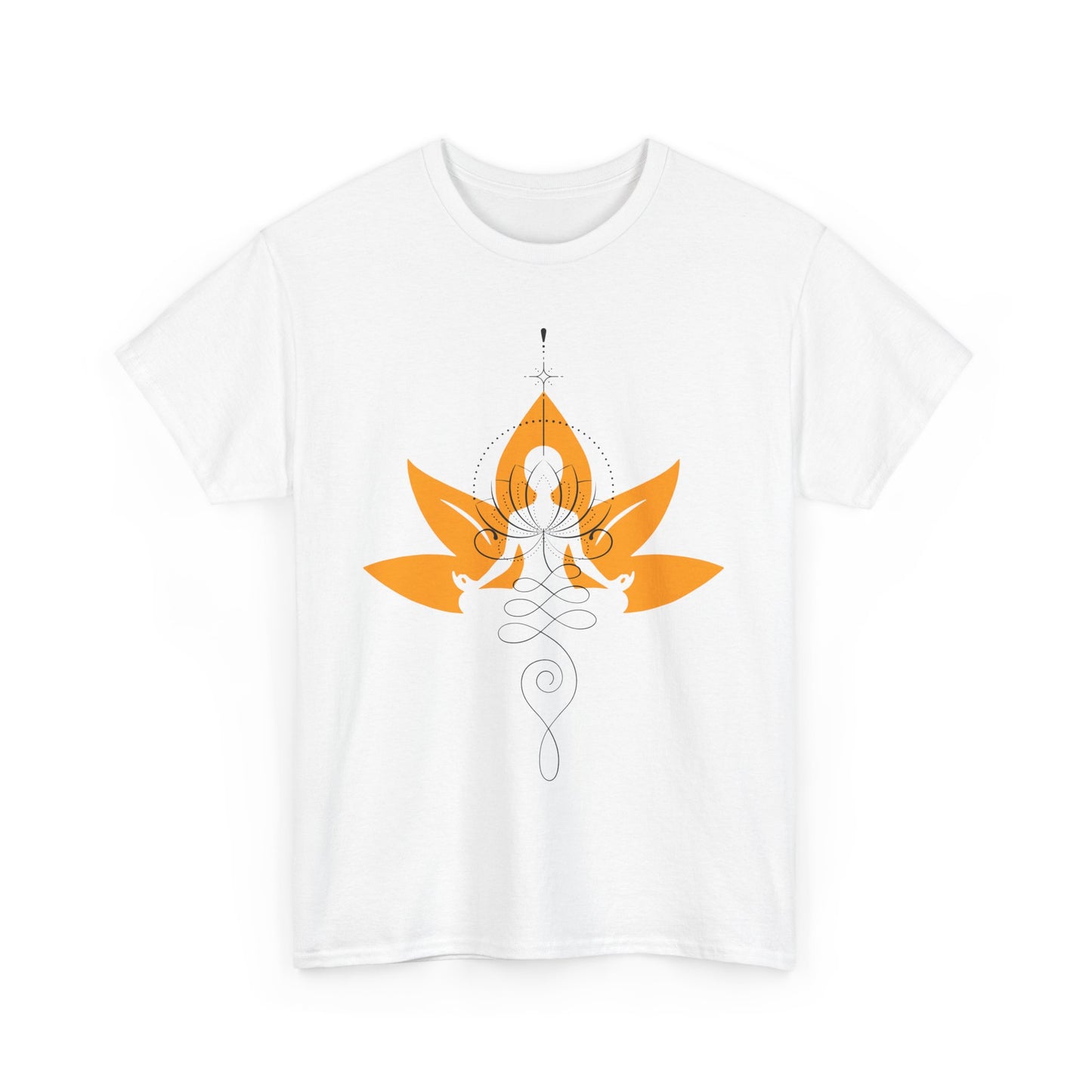 So Above, So Below Heavy Cotton Tee - Lotus & Meditative Spirit