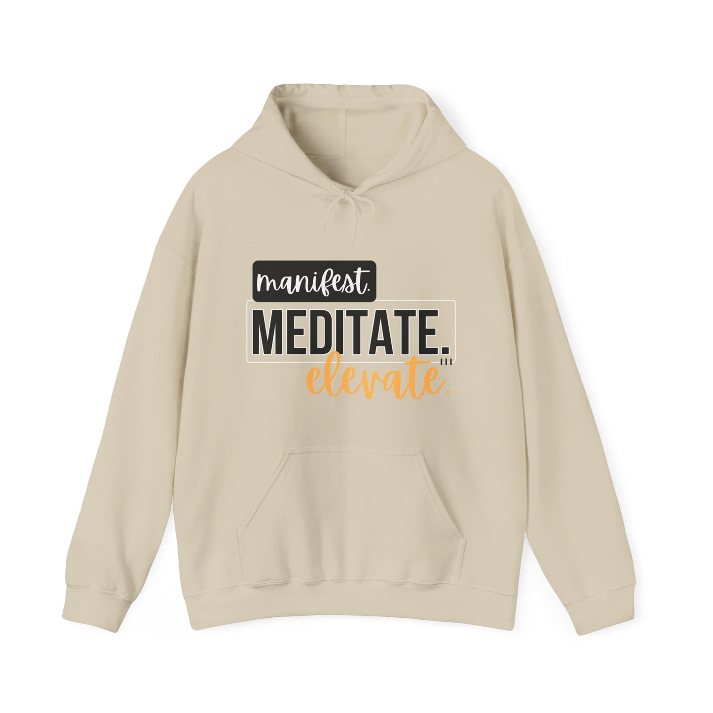 ✨Manifest. Meditate. Elevate. Hoodie – A Wearable Mantra for Mindful Living🌿