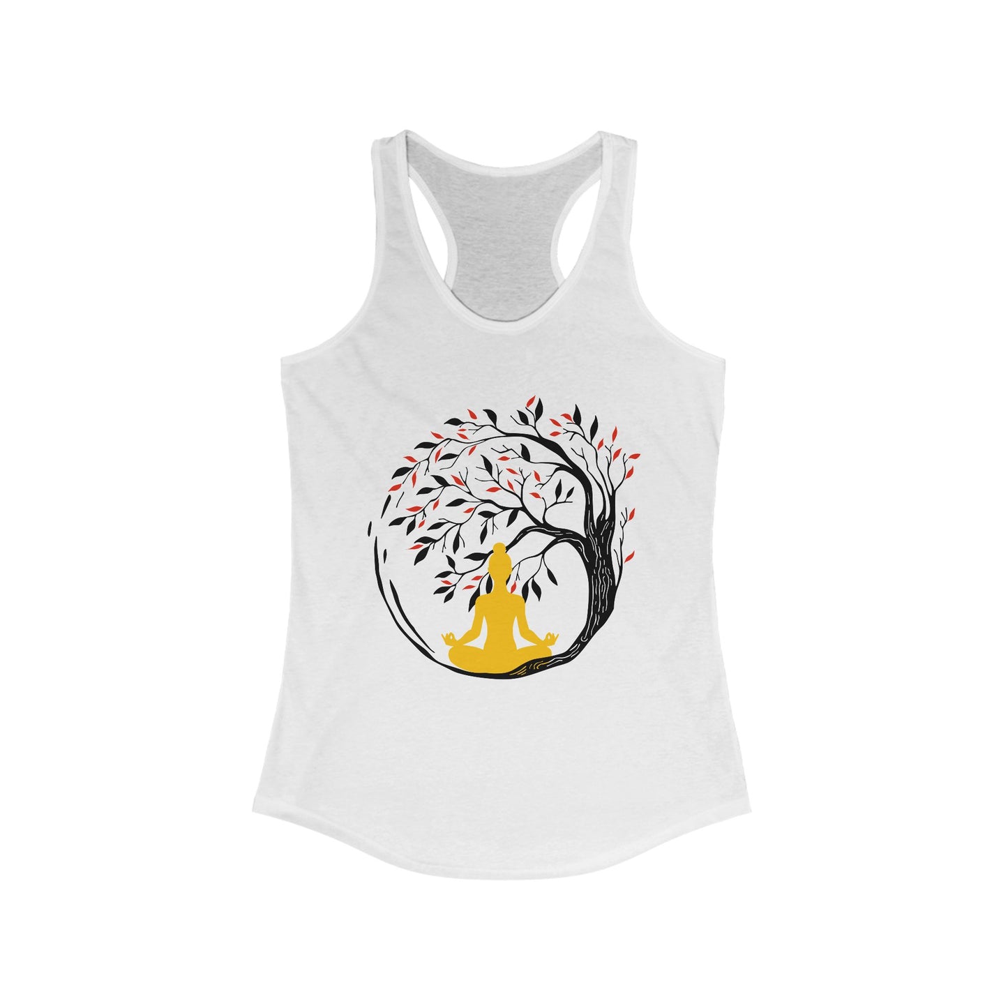 Buddha Tree of Energy Racerback Tank – Center Your Strength, Radiate Peace