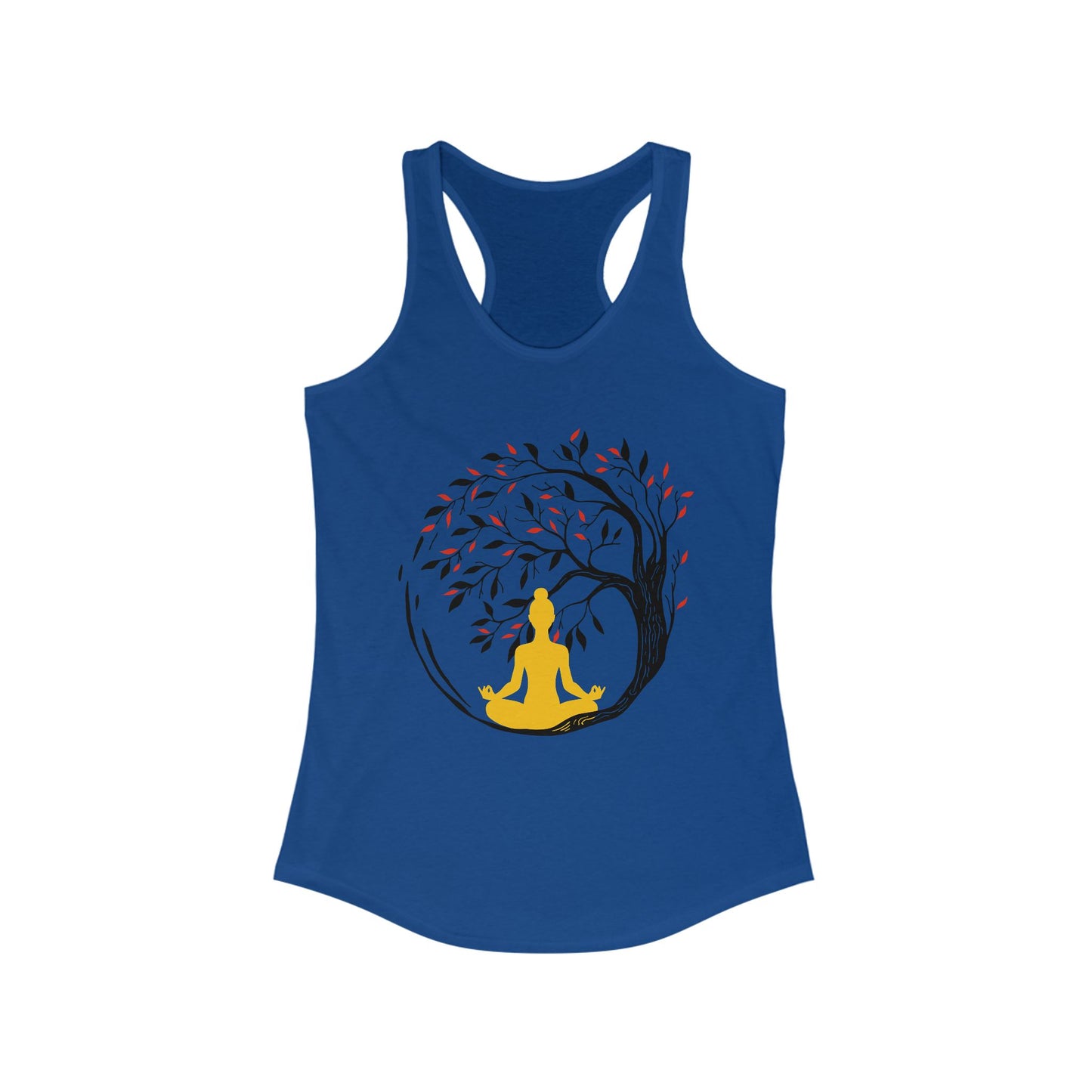 Buddha Tree of Energy Racerback Tank – Center Your Strength, Radiate Peace