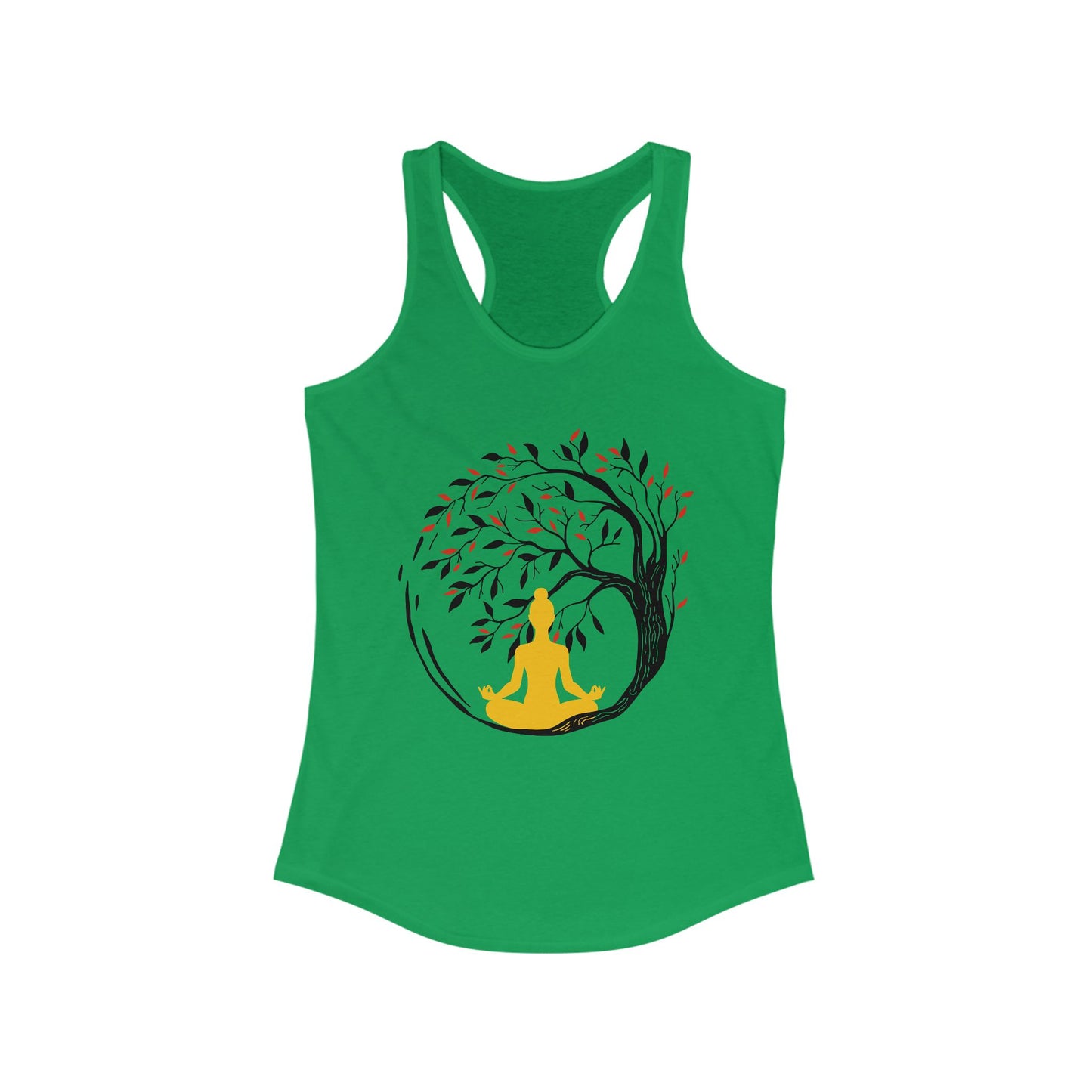 Buddha Tree of Energy Racerback Tank – Center Your Strength, Radiate Peace