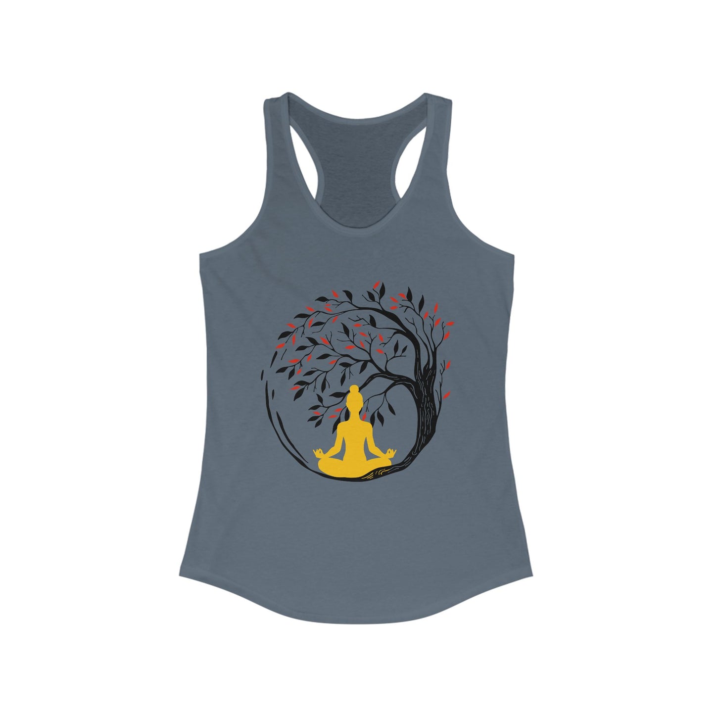 Buddha Tree of Energy Racerback Tank – Center Your Strength, Radiate Peace