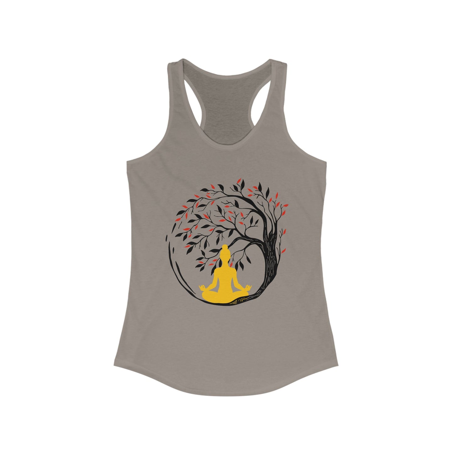 Buddha Tree of Energy Racerback Tank – Center Your Strength, Radiate Peace