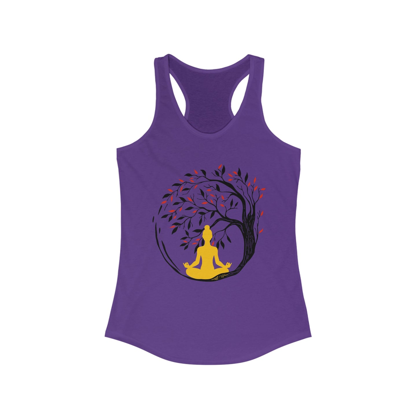 Buddha Tree of Energy Racerback Tank – Center Your Strength, Radiate Peace