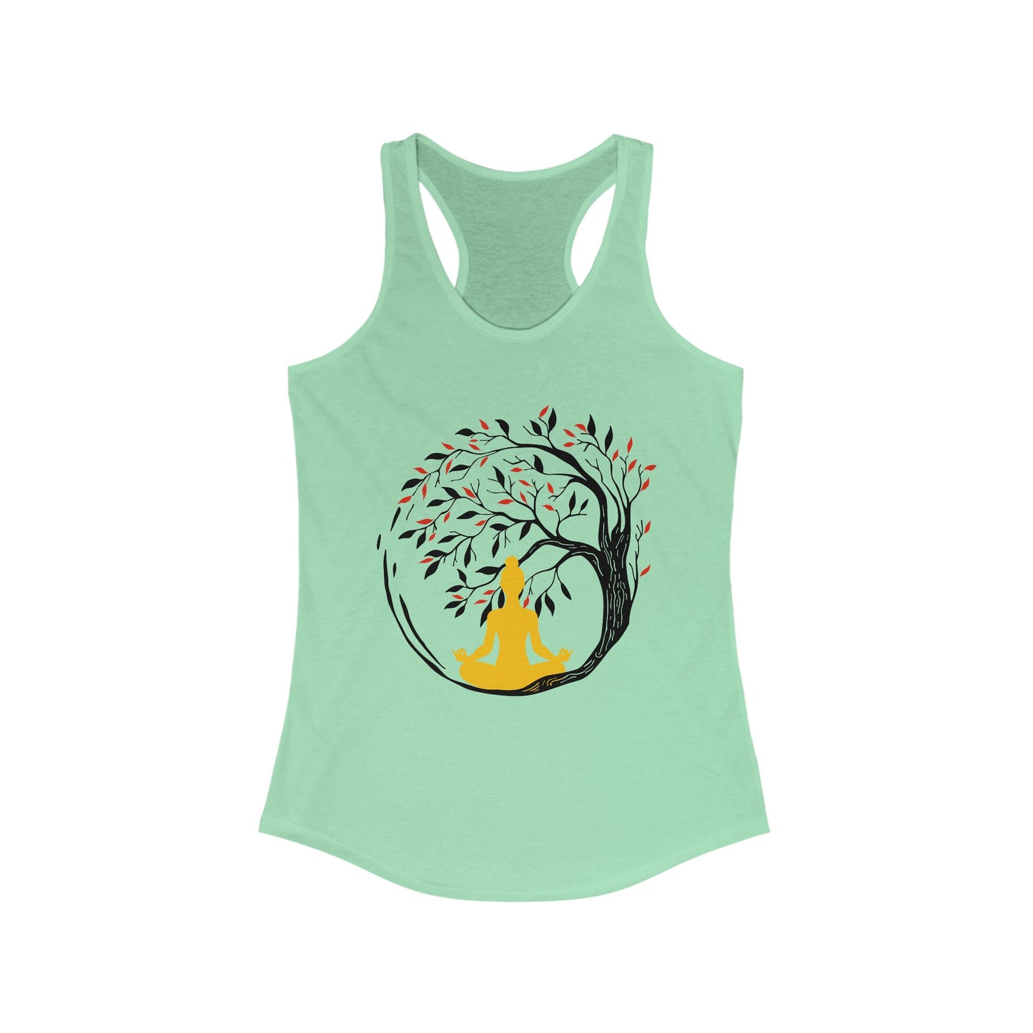 Buddha Tree of Energy Racerback Tank – Center Your Strength, Radiate Peace