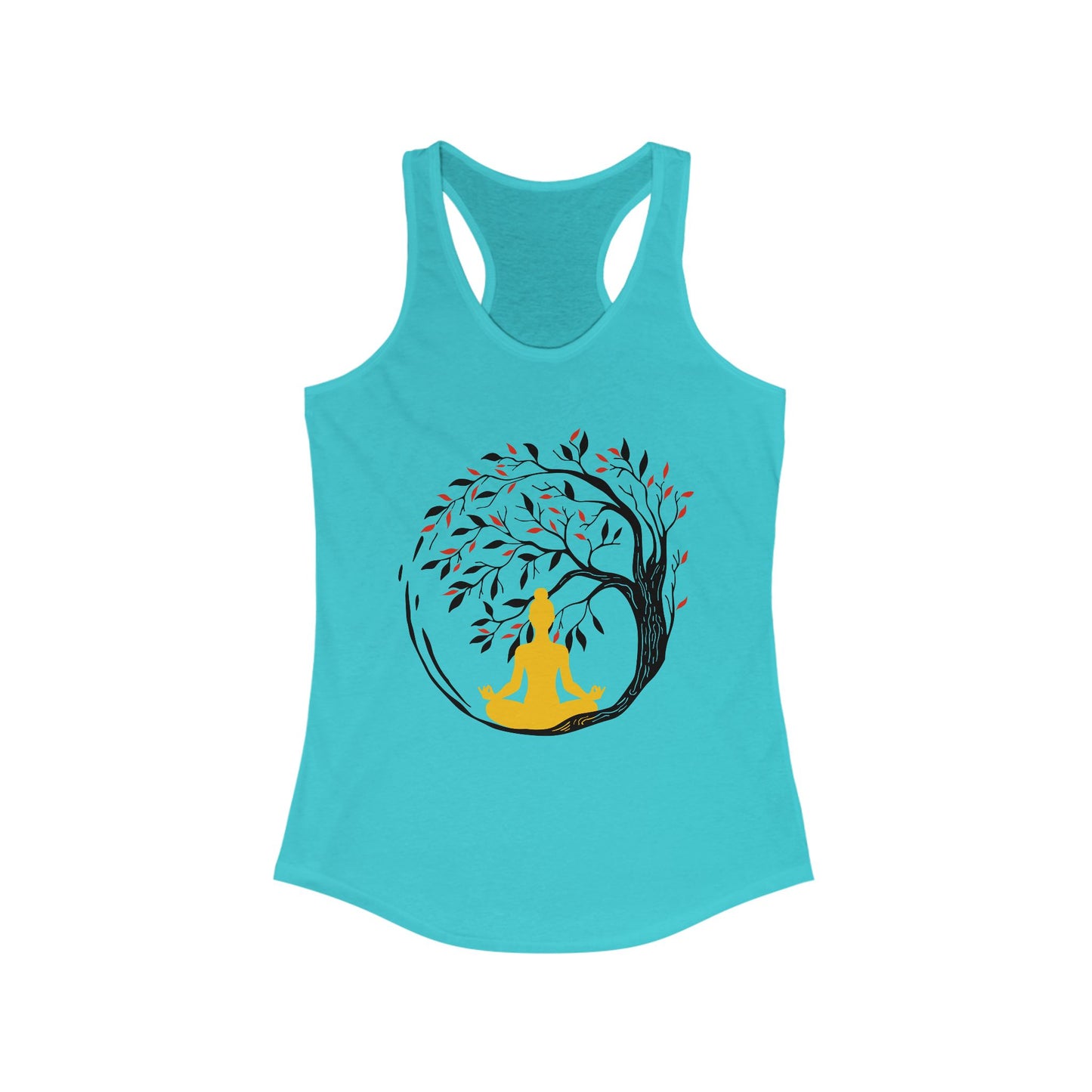 Buddha Tree of Energy Racerback Tank – Center Your Strength, Radiate Peace