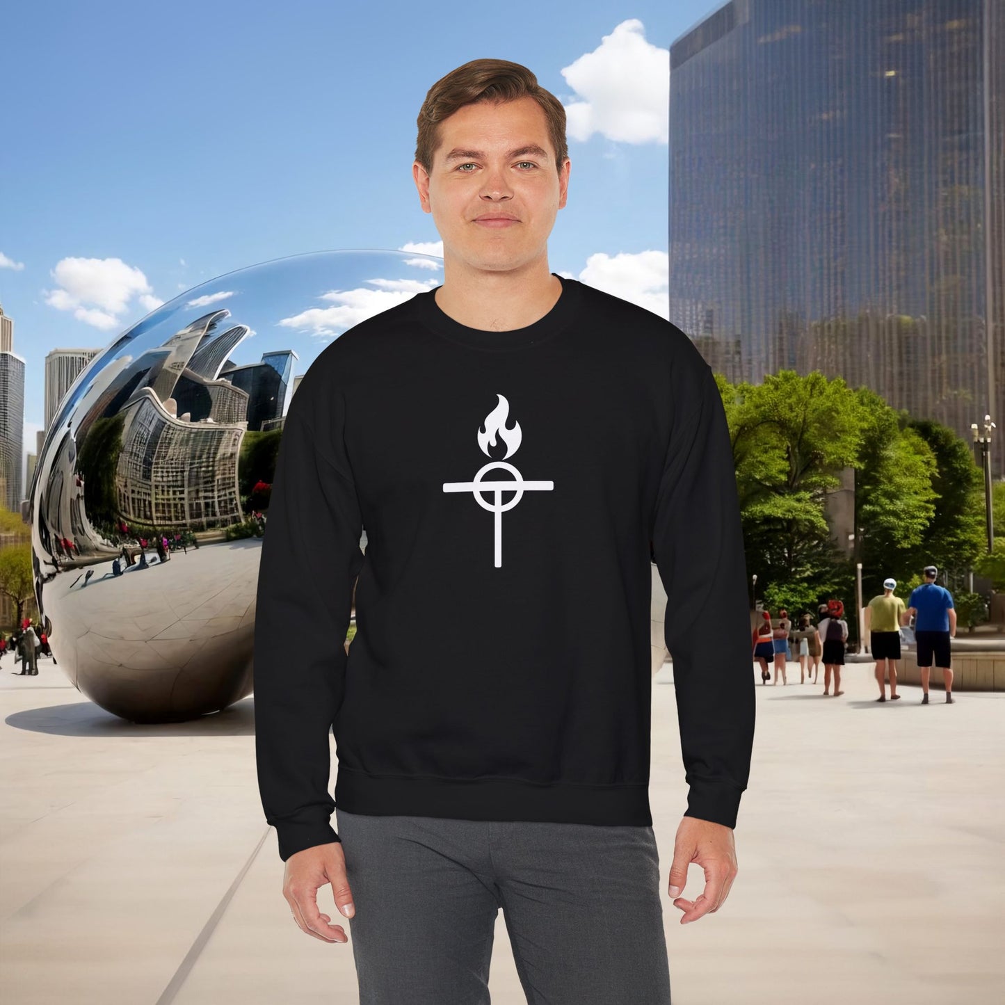 ⚔️ The Warrior Monk Sigil — Menaste Crewneck Sweatshirt (Monastic Edition)