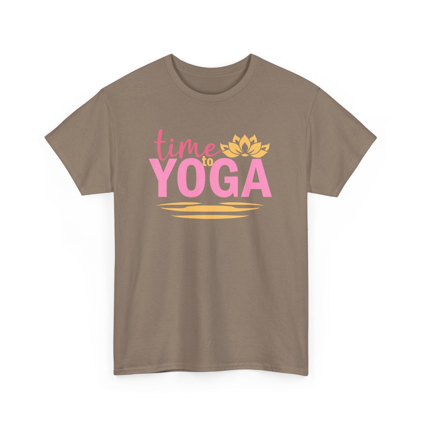 "Time to Yoga" Heavy Cotton Tee - Flow with Ease
