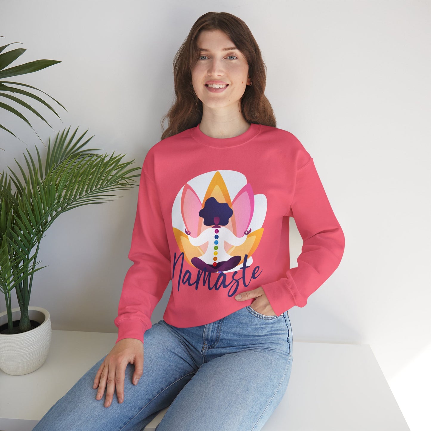 🌸Rooted Light - Namaste Chakra Crewneck Sweatshirt
