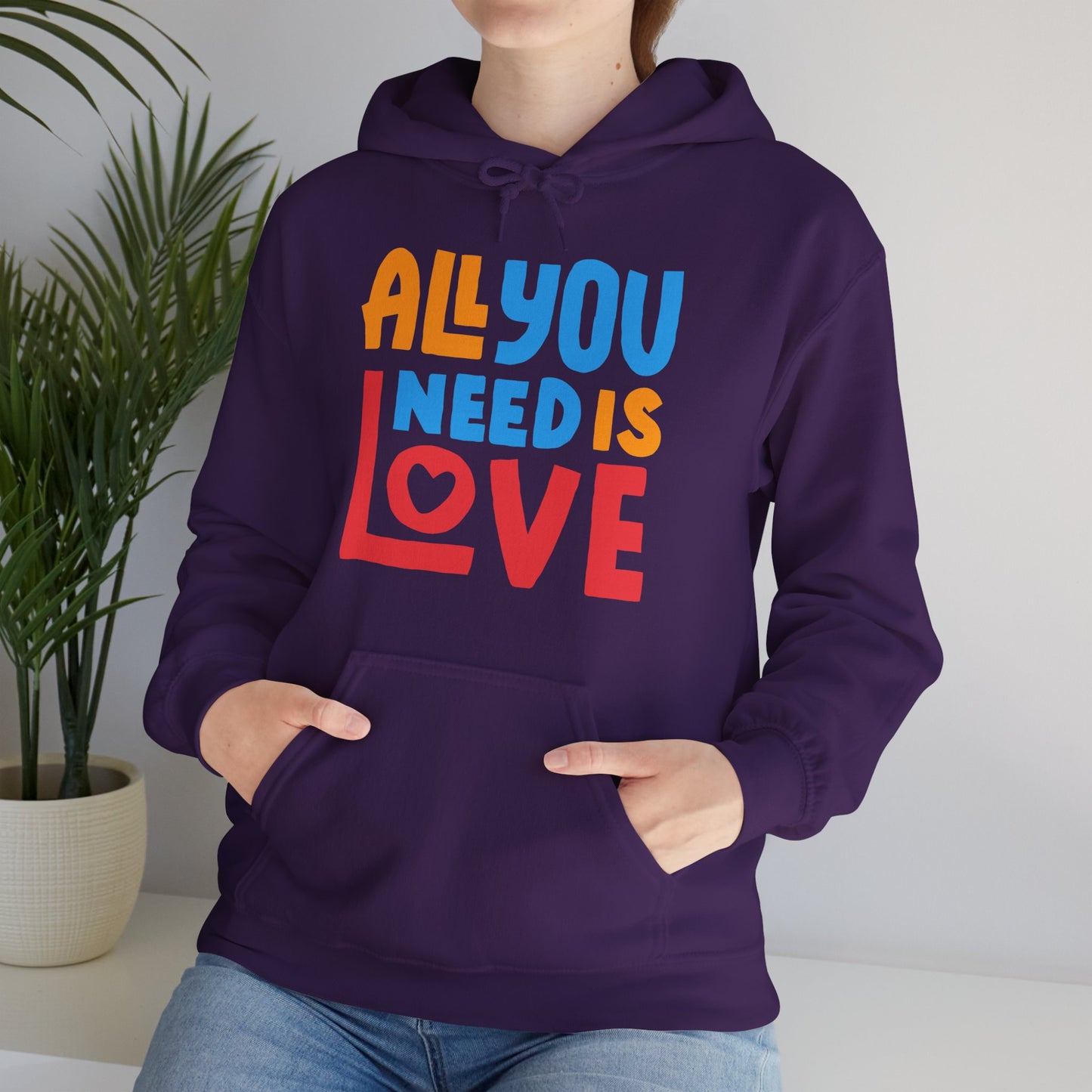 🌈All You Need Is Love Hoodie – Cozy Colorful Reminder of What Matters Most❤️🌈✨