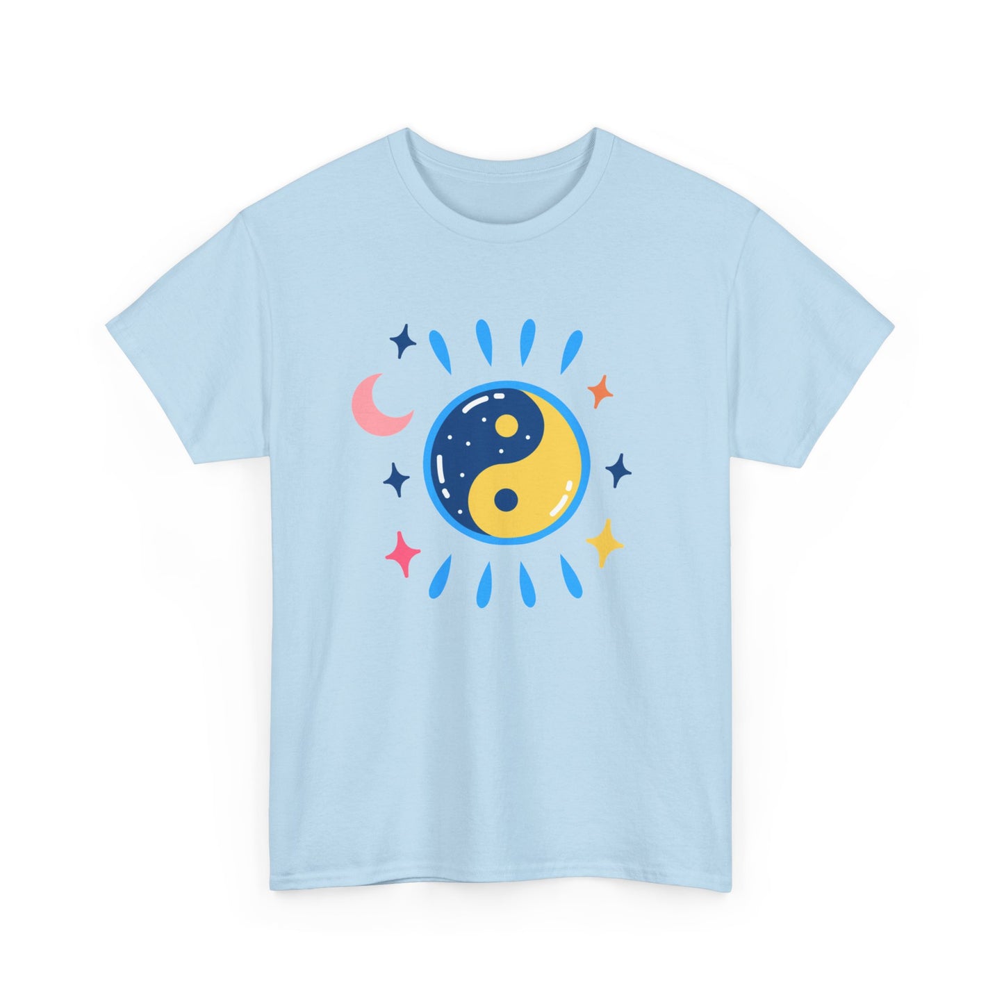 🌙Celestial Balance Heavy Cotton Tee - Yin-Yang Moon Edition