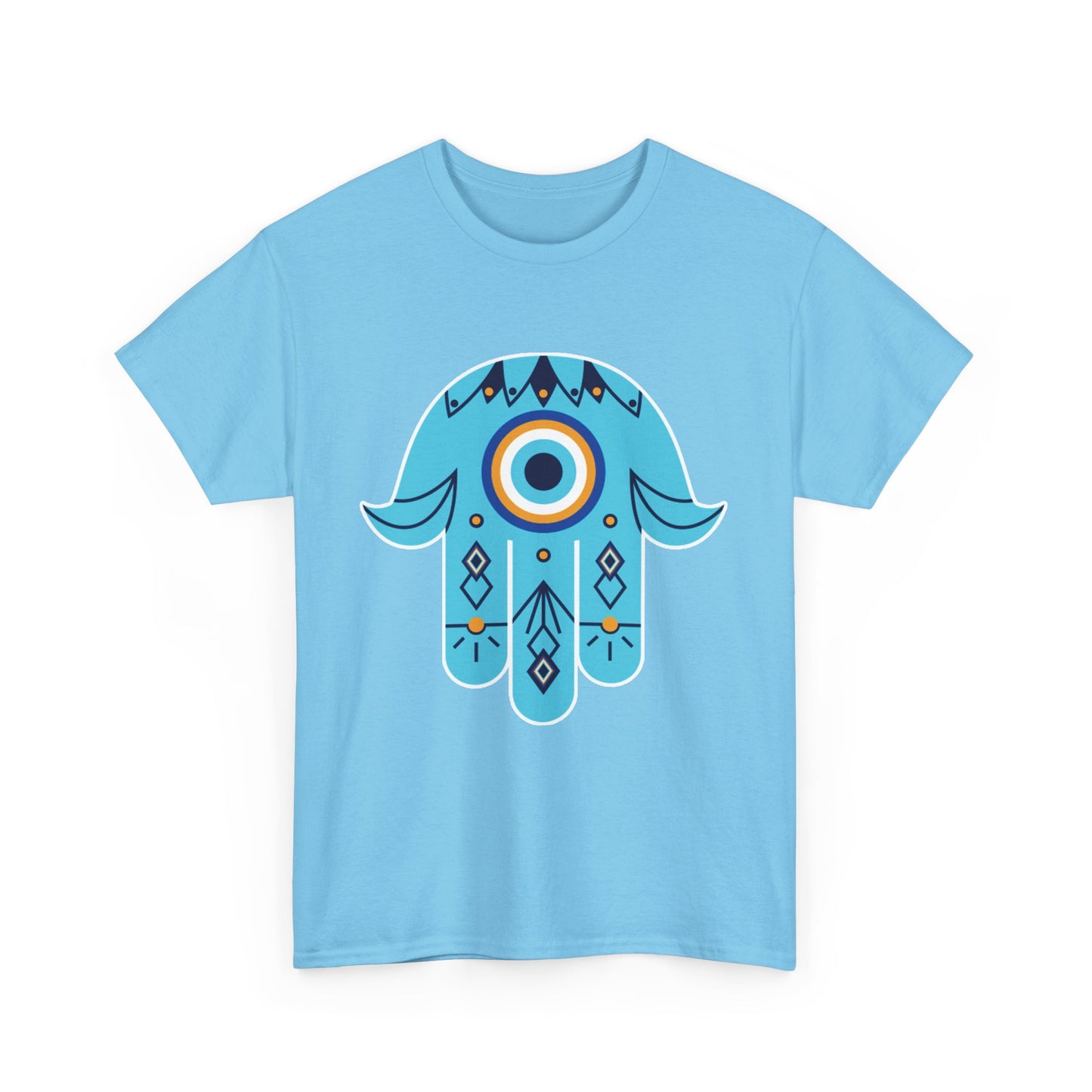Hand of Protection - Hamsa Evil Eye Heavy Cotton Tee