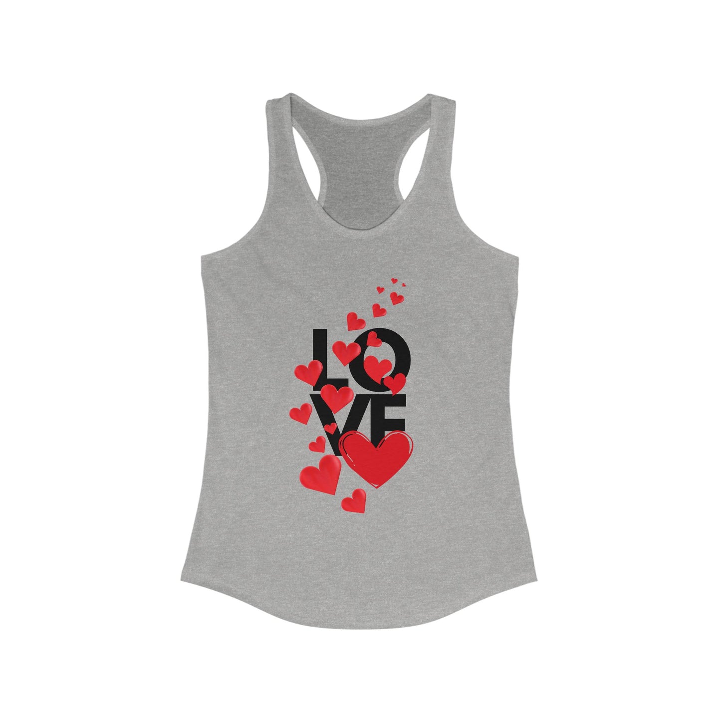 "LOVE & Hearts" Racerback Tank – Radiate Warmth, Joy, and Effortless Style