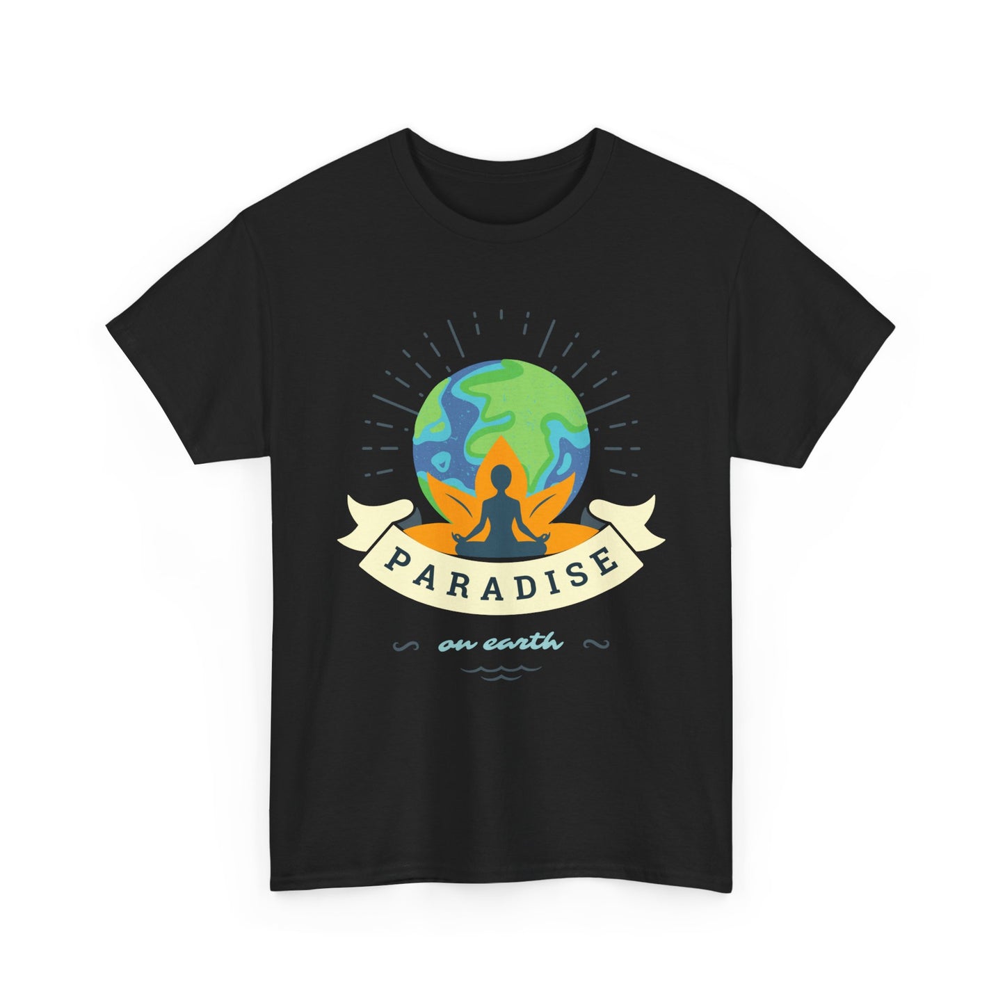 🌍Paradise Within Heavy Cotton Tee - Earth Meets Enlightenment