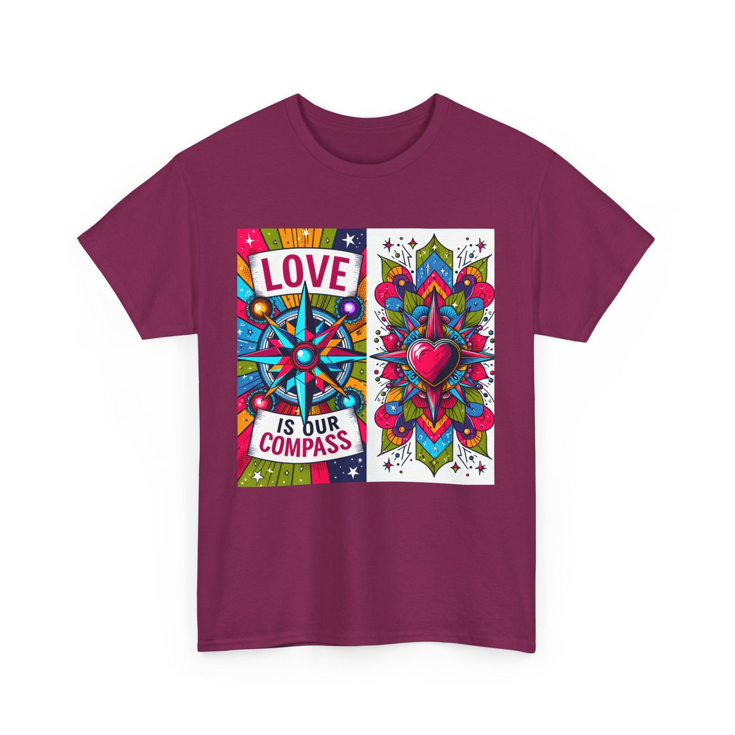🧭HeartNorth Heavy Cotton Tee - Let Love Be the Way