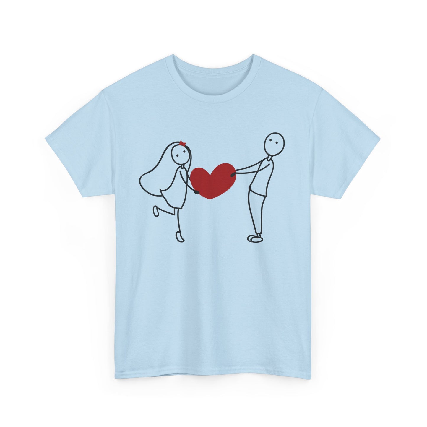 Heartfelt Connection Heavy Cotton Tee - Playful Love, Gentle Vibes
