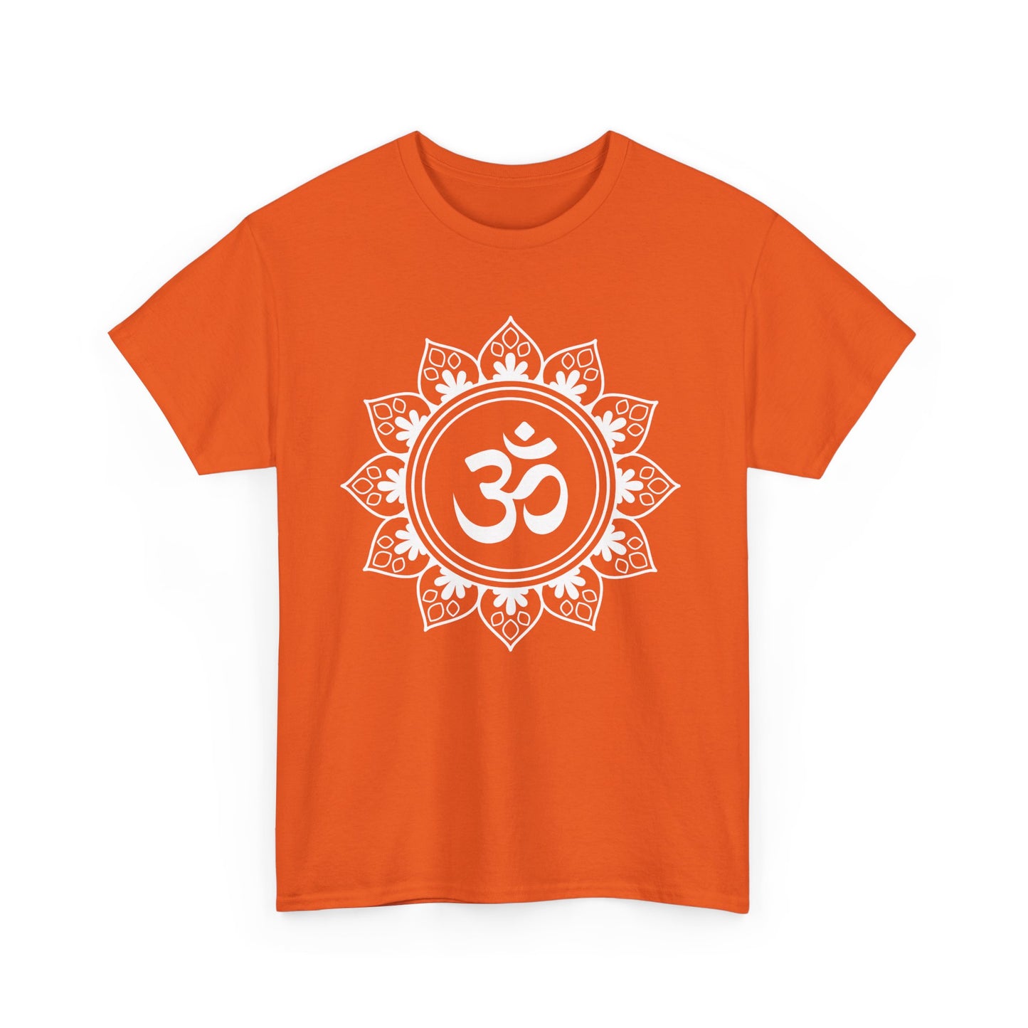 Tranquil OM Mandala Heavy Cotton Tee - Embrace Peace Within