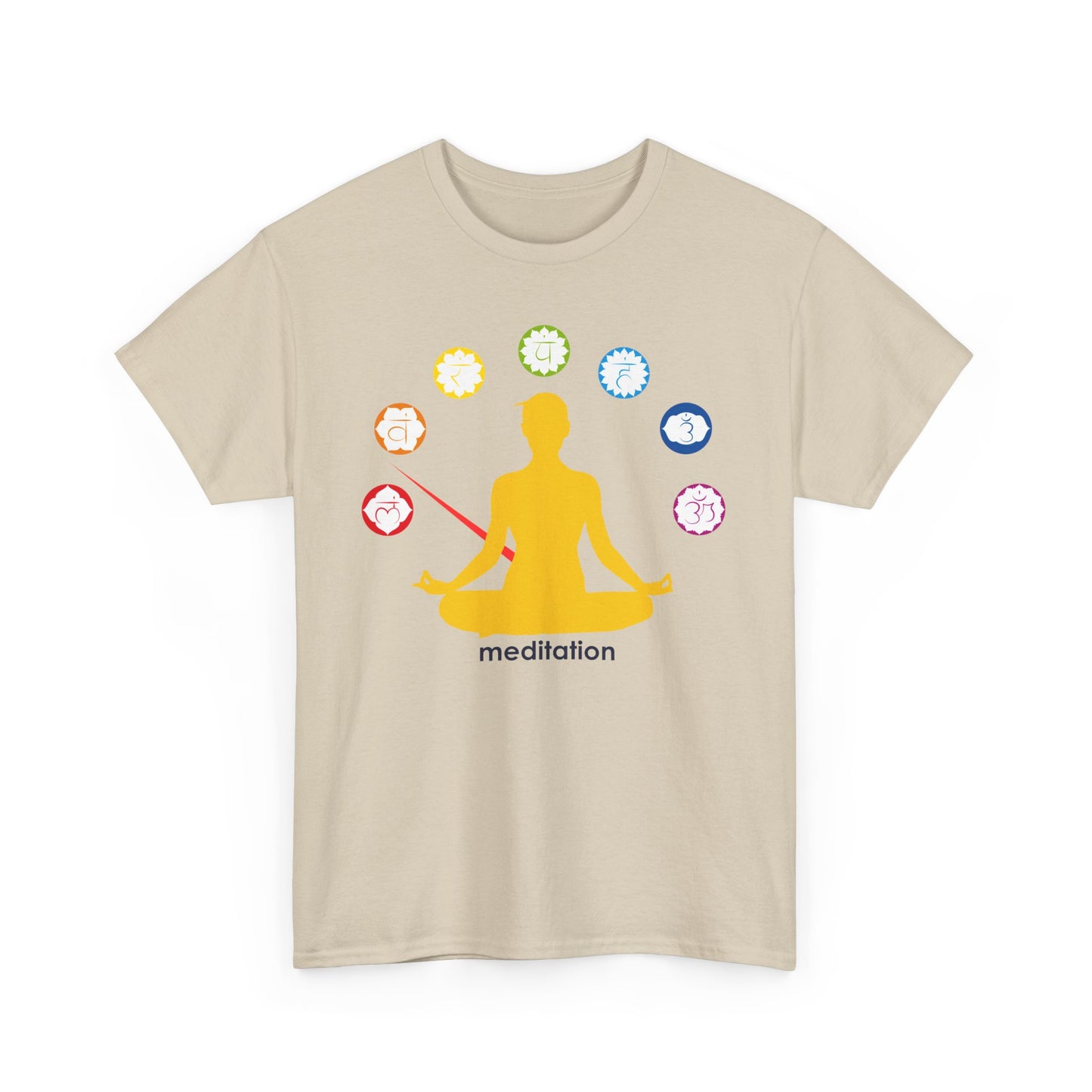 🧭ChakraMeter Heavy Cotton Tee - Align Through Meditation