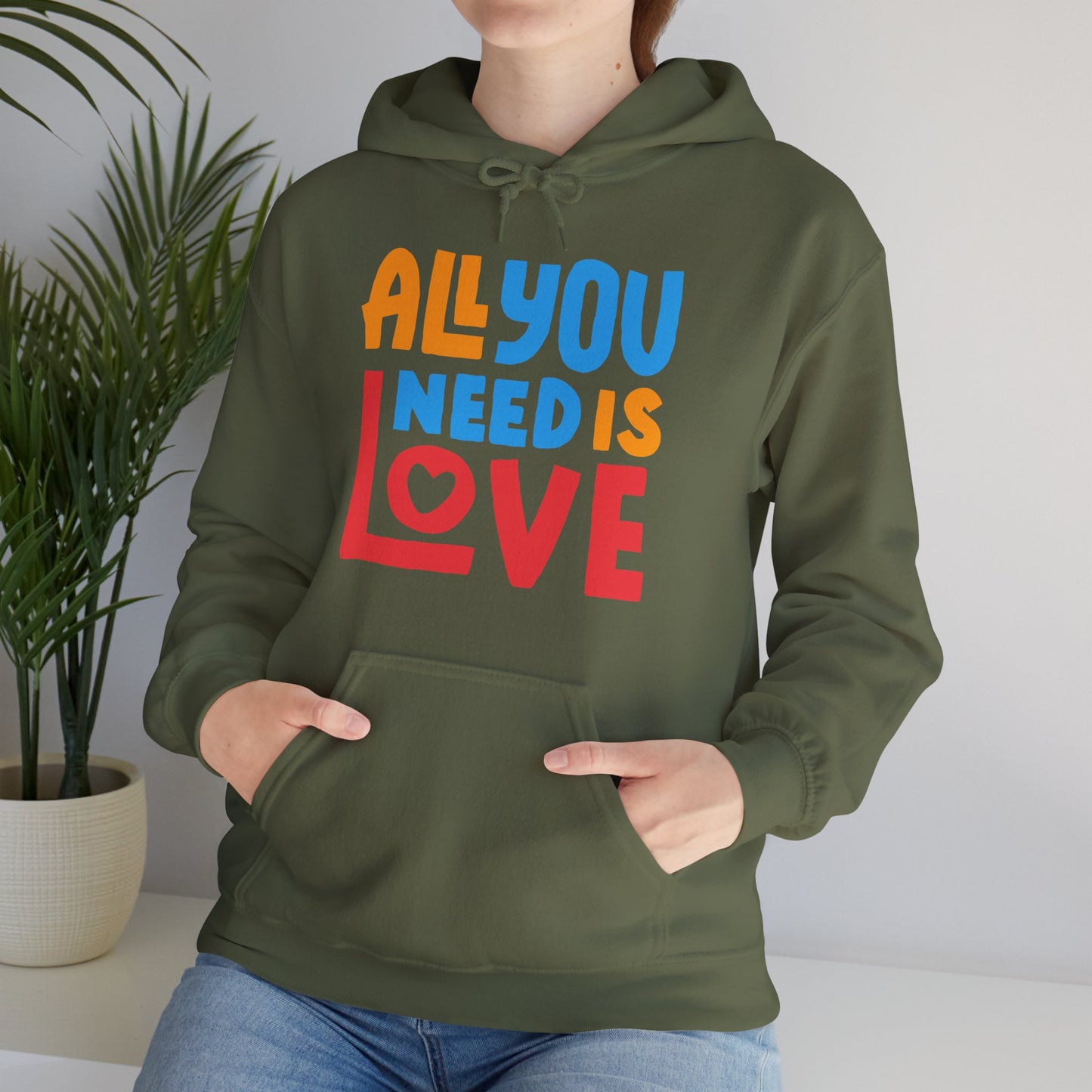 🌈All You Need Is Love Hoodie – Cozy Colorful Reminder of What Matters Most❤️🌈✨