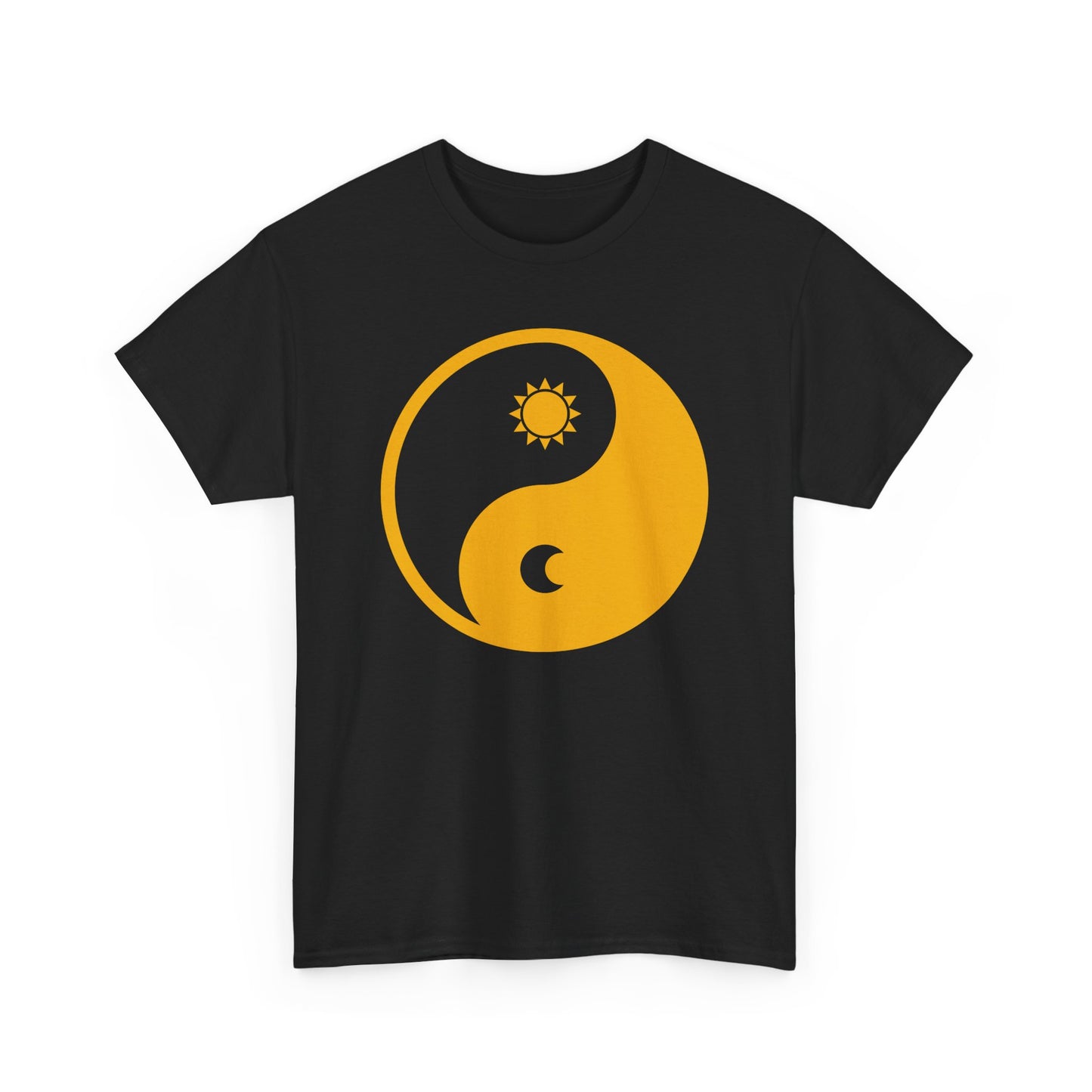 🌞🌜YinYang Solar Lunar Heavy Cotton Tee - Harmony in Balance