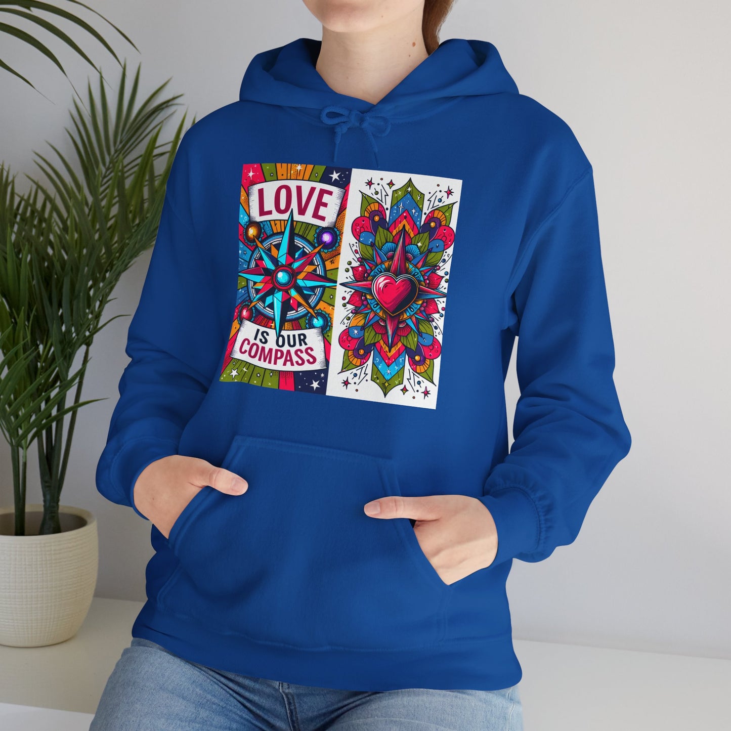 🧭❤️Love Is Our Compass Hoodie – Heart-Led Comfort for Every Journey