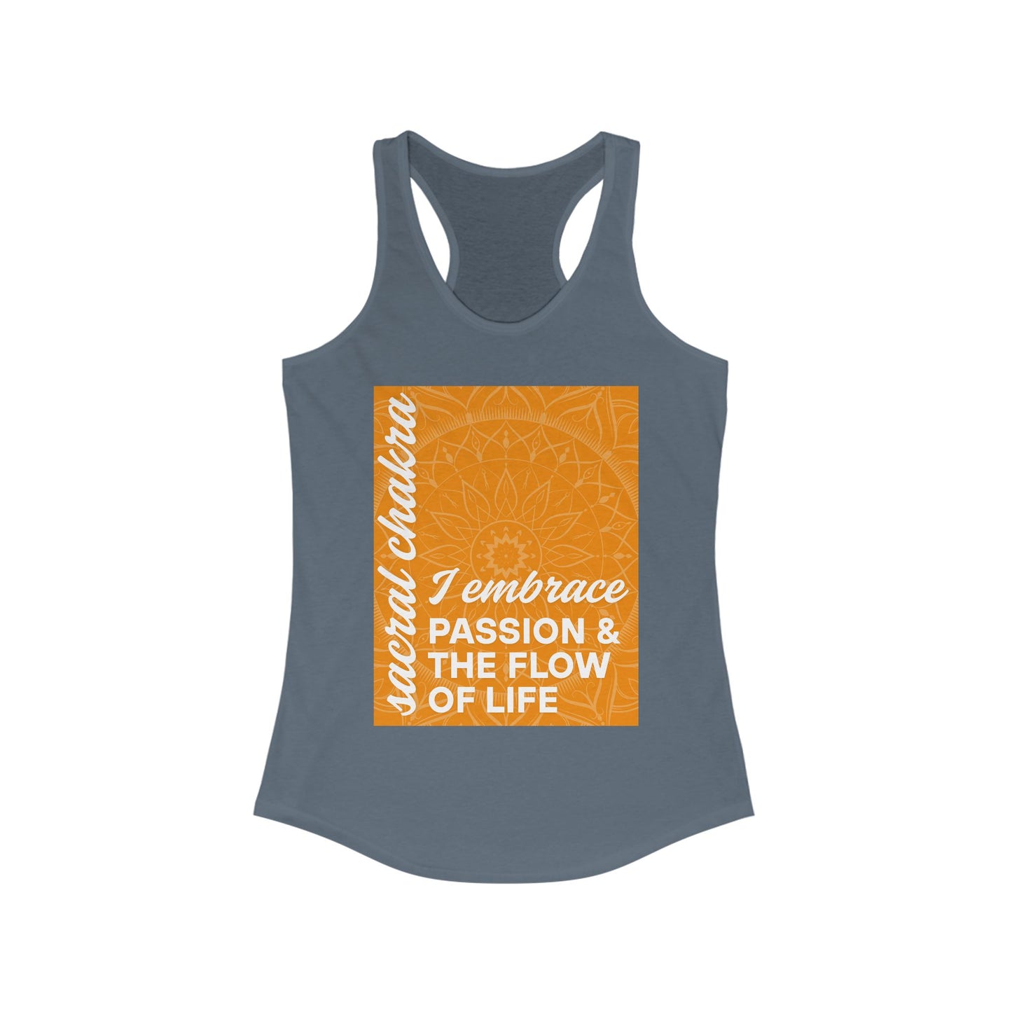 Flow & Feel - Svadhisthana/Sacral Chakra Affirmation Racerback Tank Top