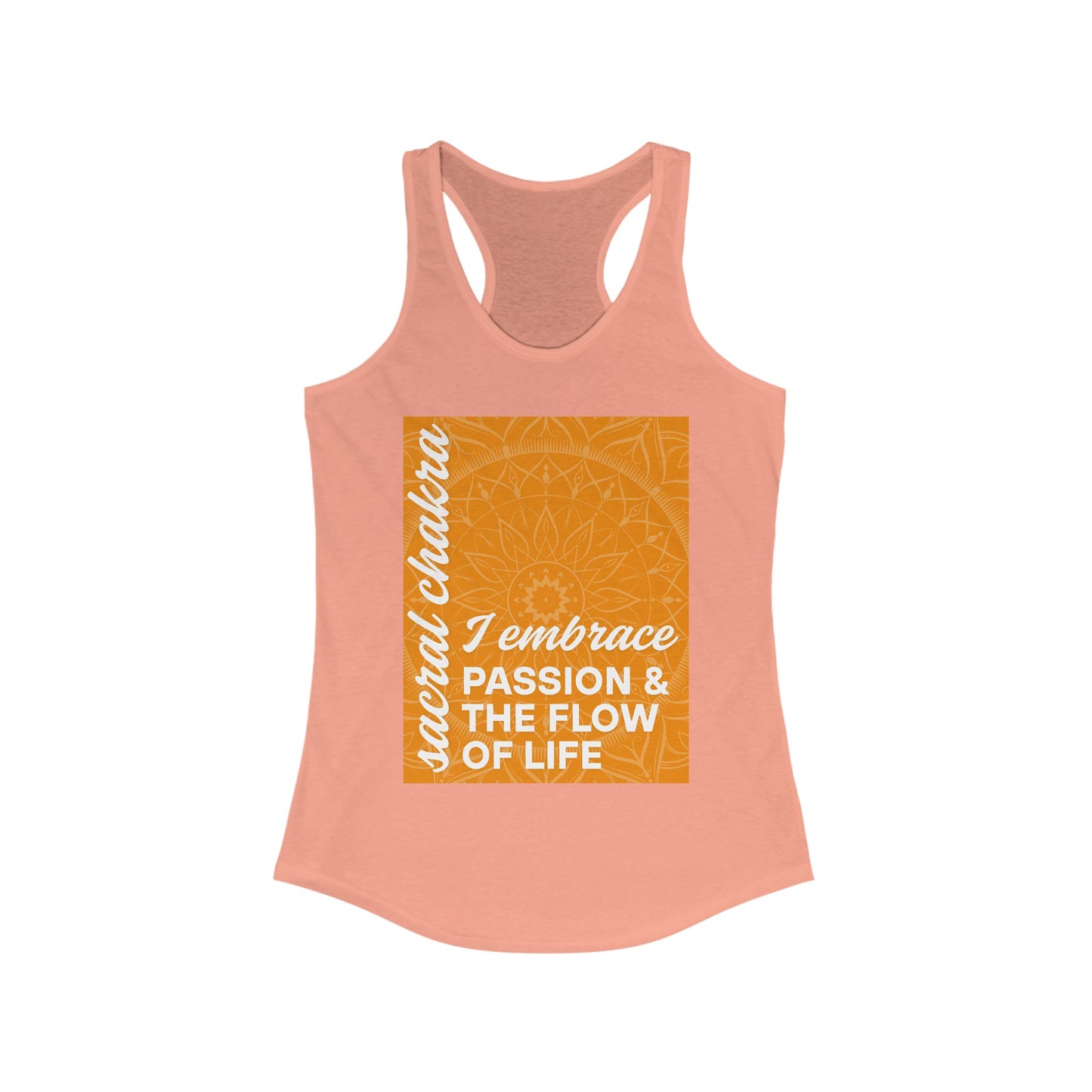Flow & Feel - Svadhisthana/Sacral Chakra Affirmation Racerback Tank Top