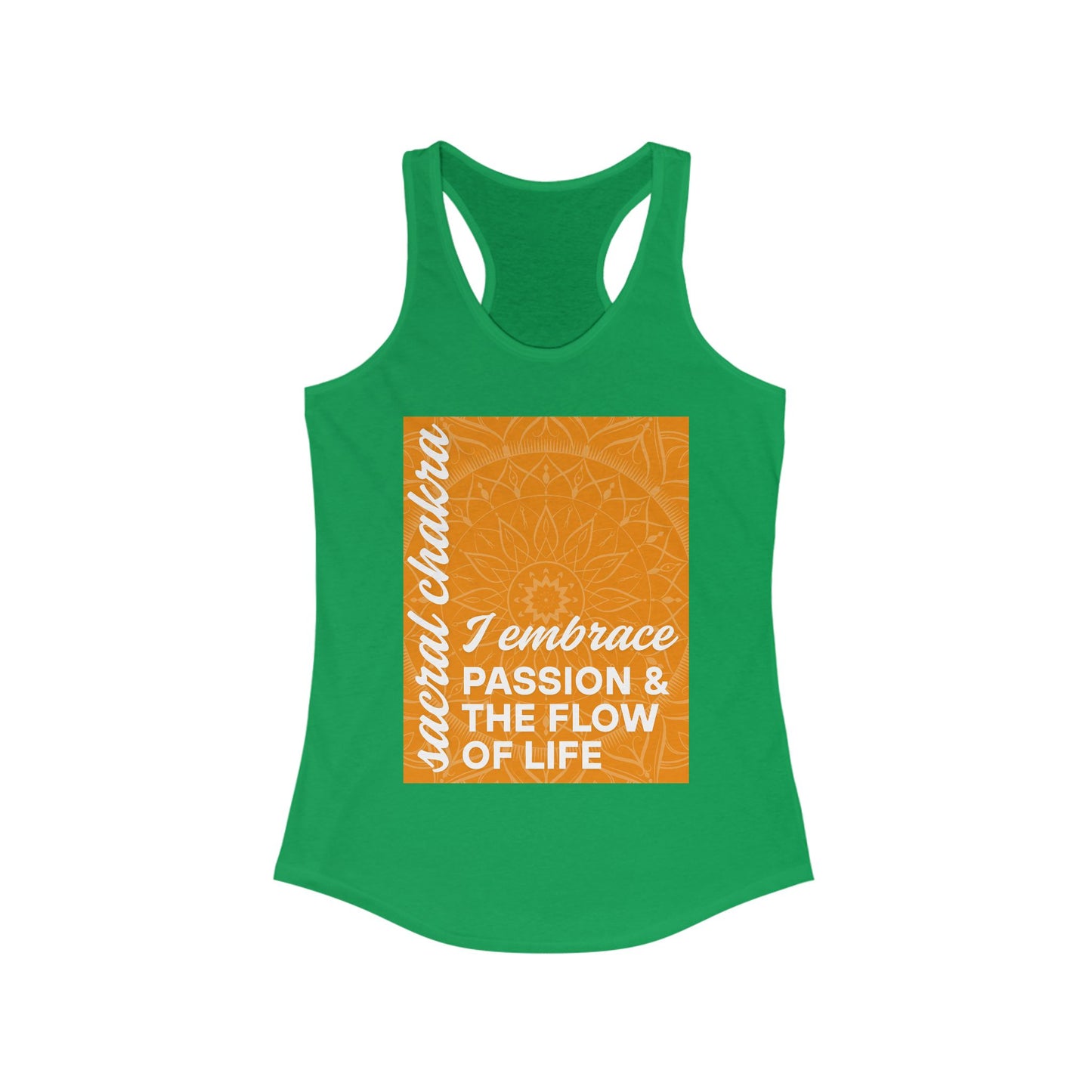 Flow & Feel - Svadhisthana/Sacral Chakra Affirmation Racerback Tank Top