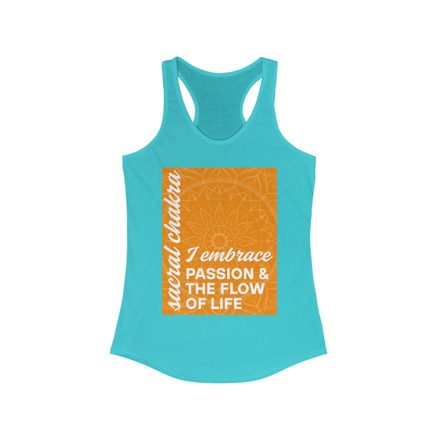 Flow & Feel - Svadhisthana/Sacral Chakra Affirmation Racerback Tank Top