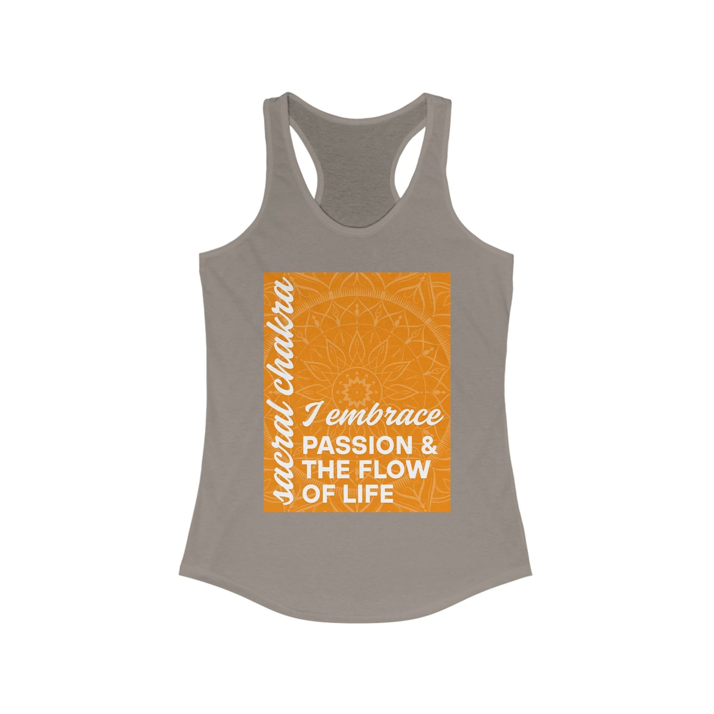 Flow & Feel - Svadhisthana/Sacral Chakra Affirmation Racerback Tank Top