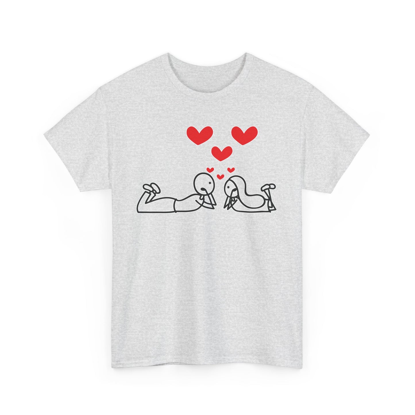 💖Love Connection Heavy Cotton Tee - Sweet Simplicity, Big Heart