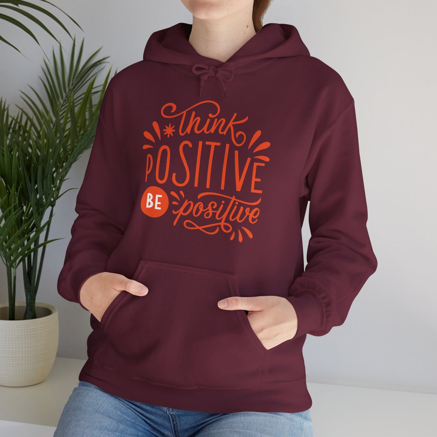 💛Think Positive, Be Positive Hoodie✨🌿
