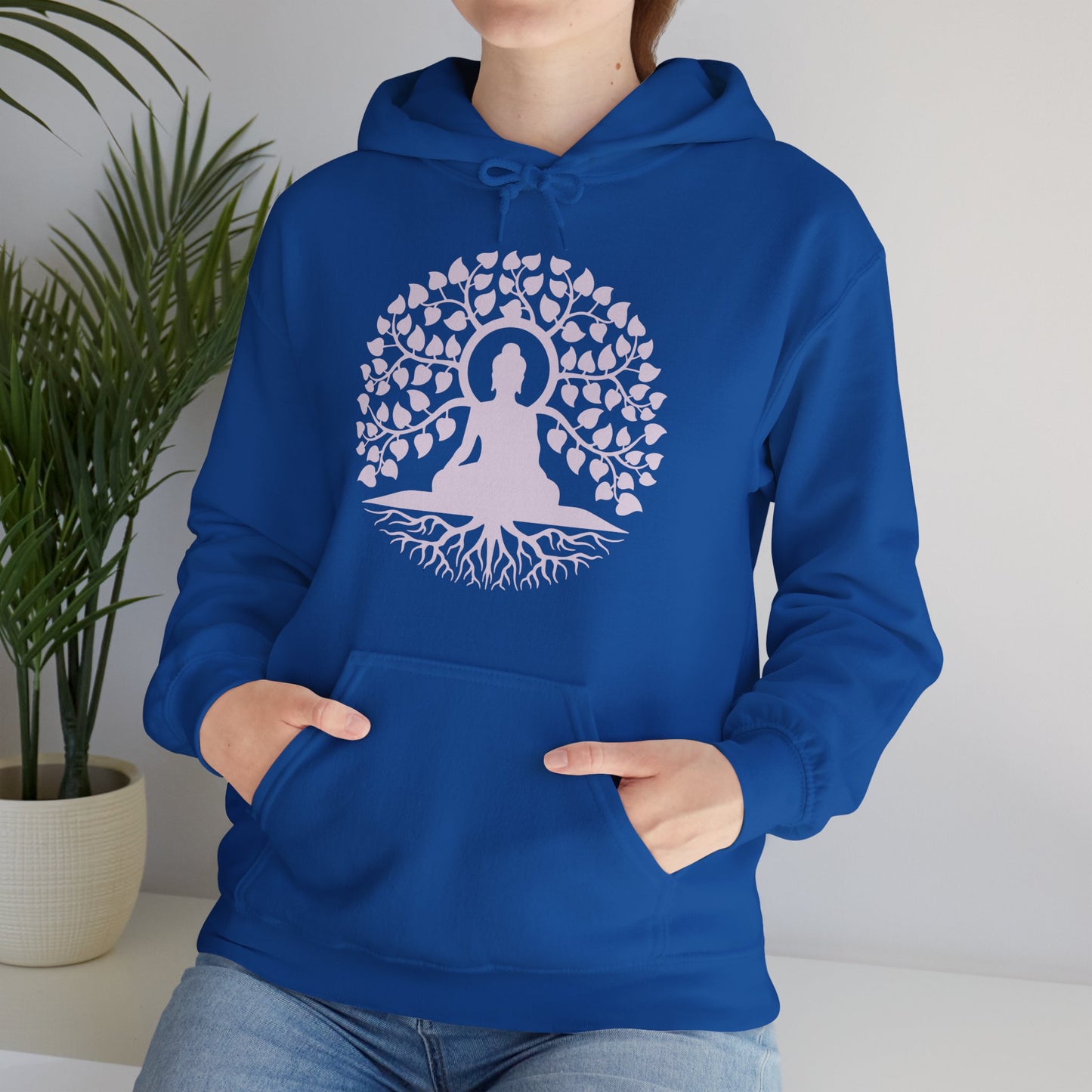 🌱Stillness Hoodie – Buddha Roots & Inner Peace🧘‍♂️🌳✨