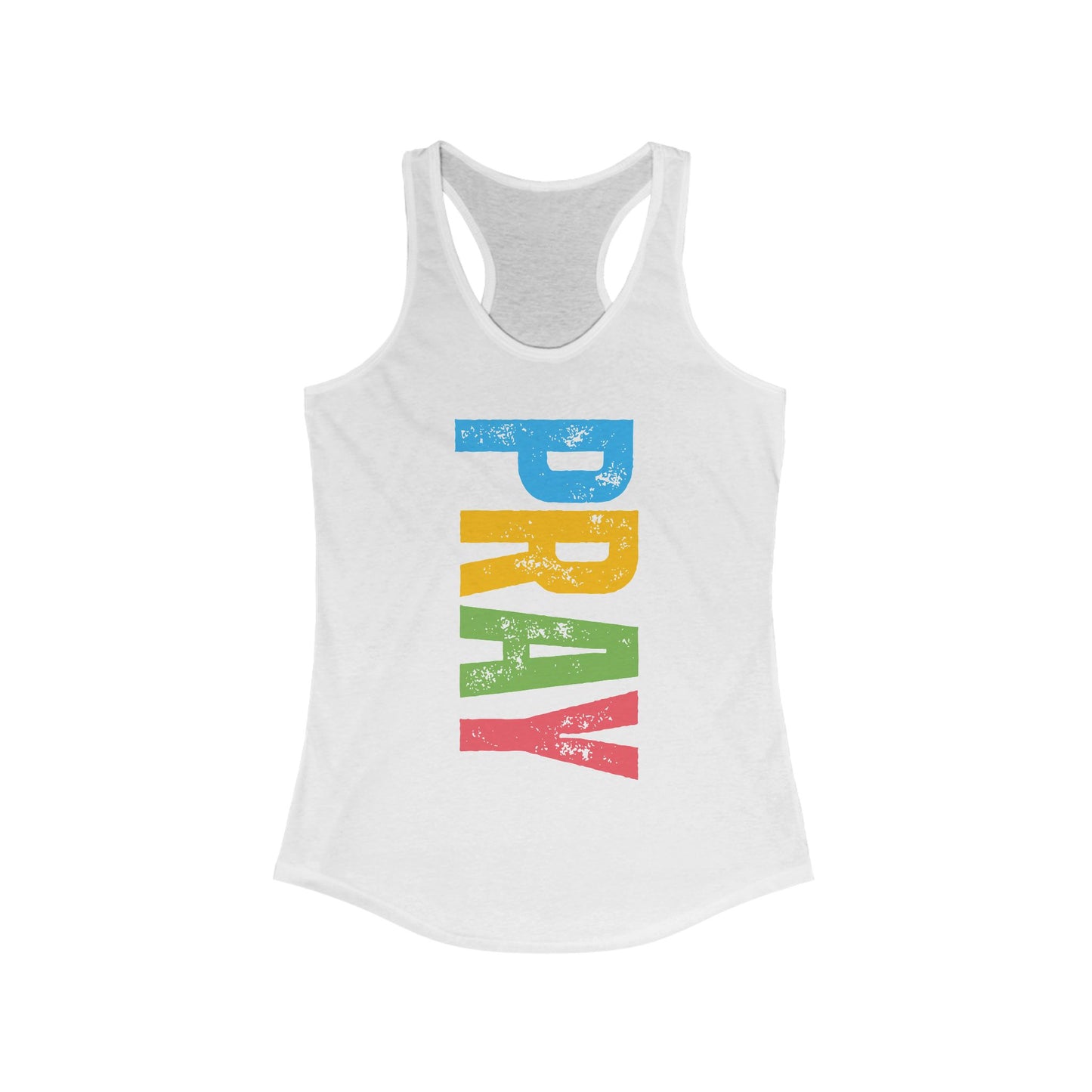 PRAY Bold Graphic Racerback Tank – Empowering, Faith-Inspired Women’s Activewear