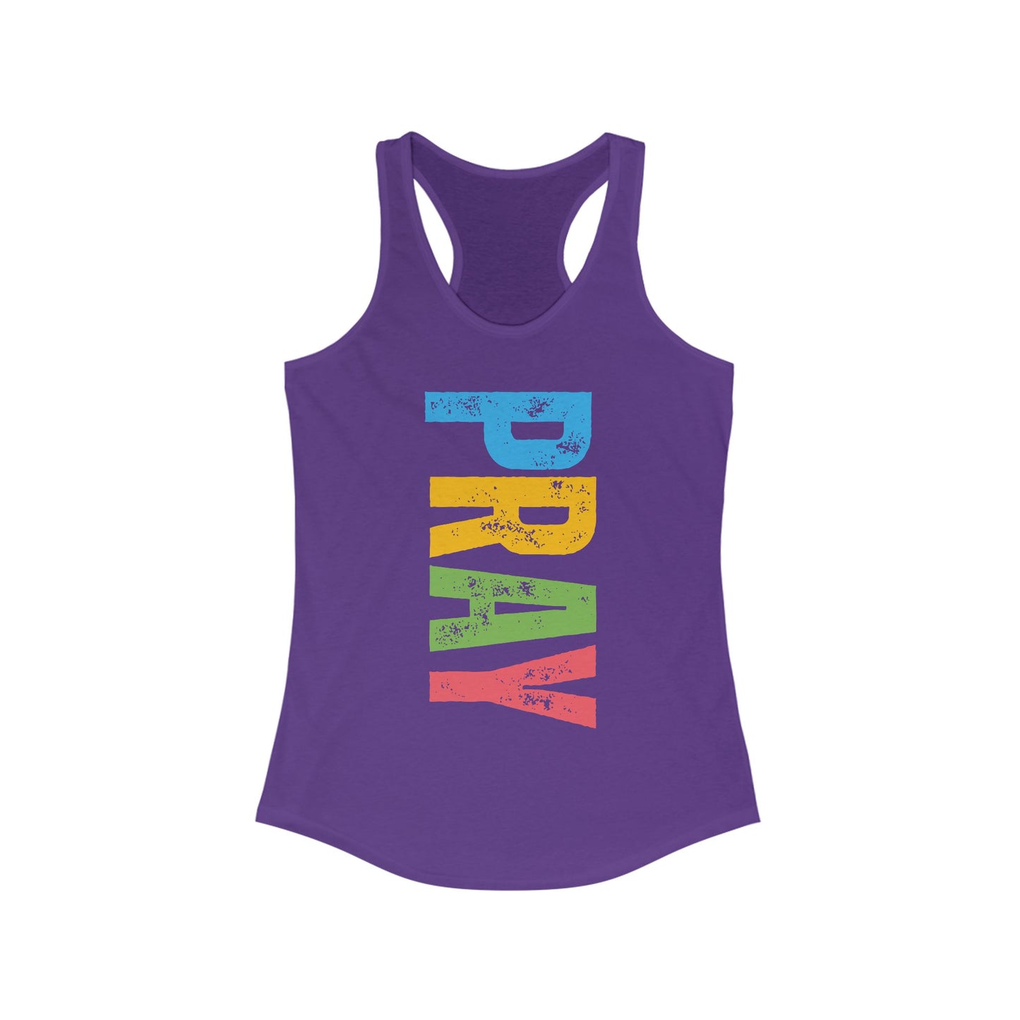 PRAY Bold Graphic Racerback Tank – Empowering, Faith-Inspired Women’s Activewear